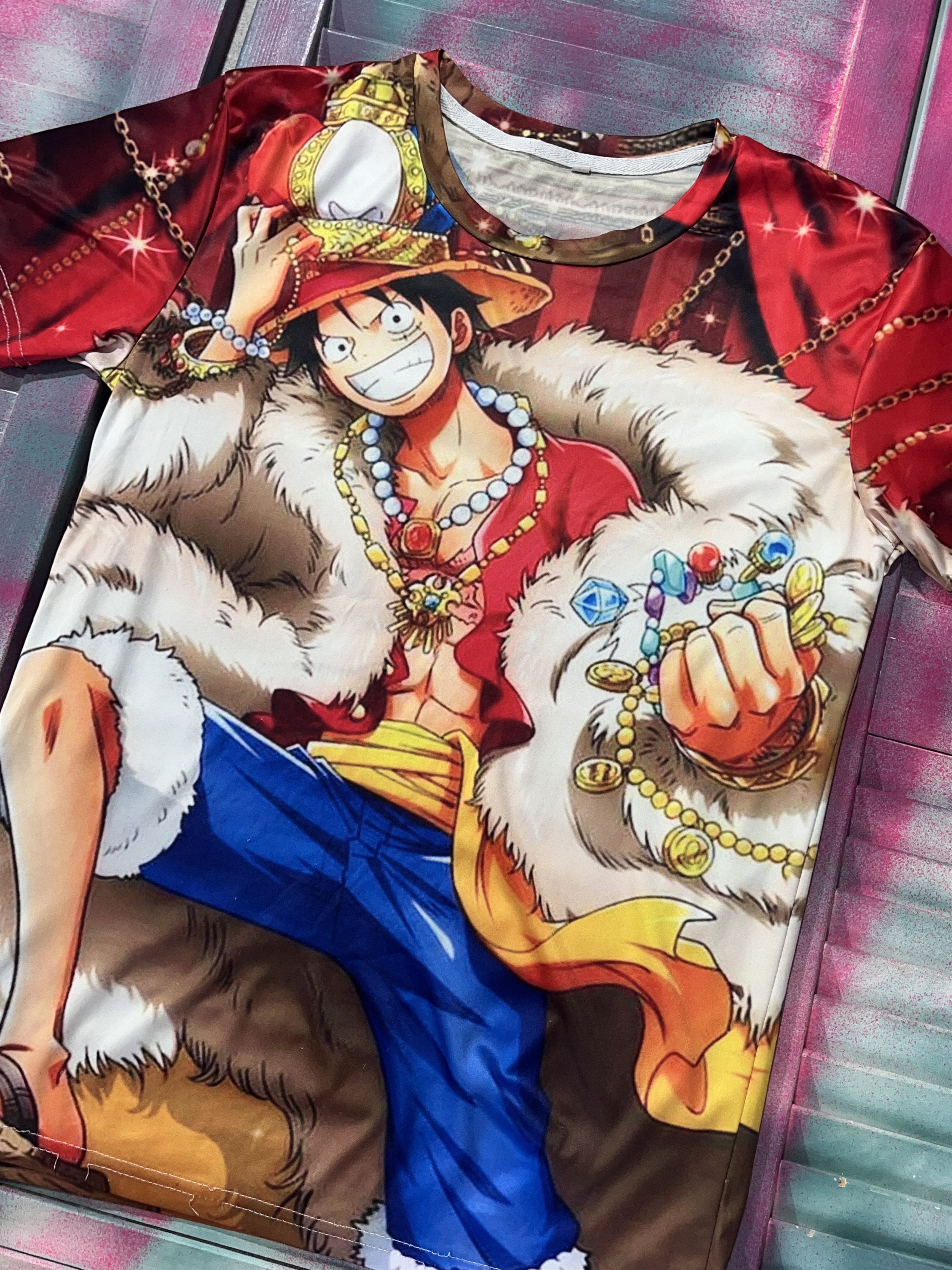 Anime Vintage Tee Shirt One Pace Overprinted Y2k Style Size US S / EU 44-46 / 1 - 5 Thumbnail