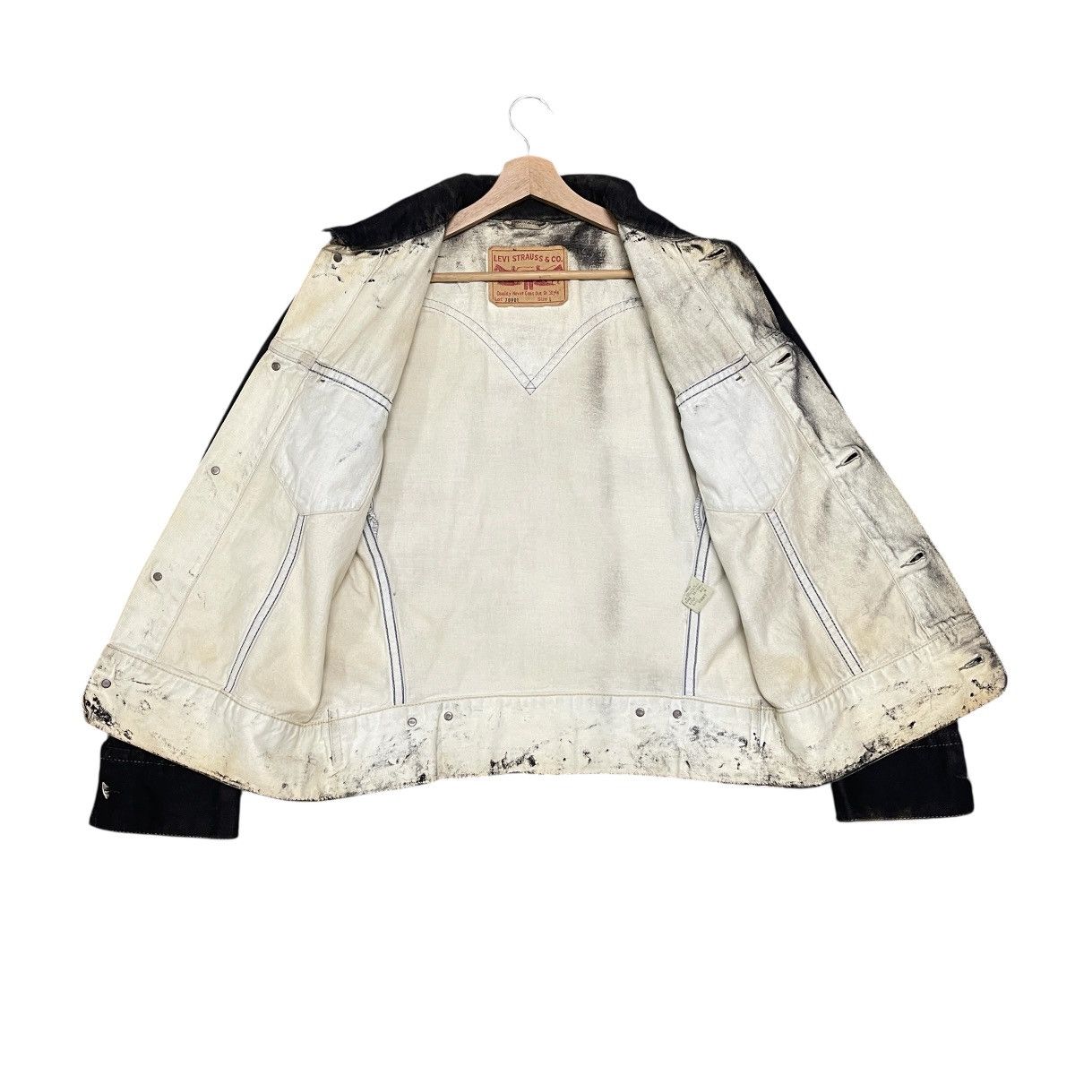Levi's Vintage Y2k Levi’s Custom Split Bleach Denim Trucker Jacket Size US L / EU 52-54 / 3 - 20 Thumbnail