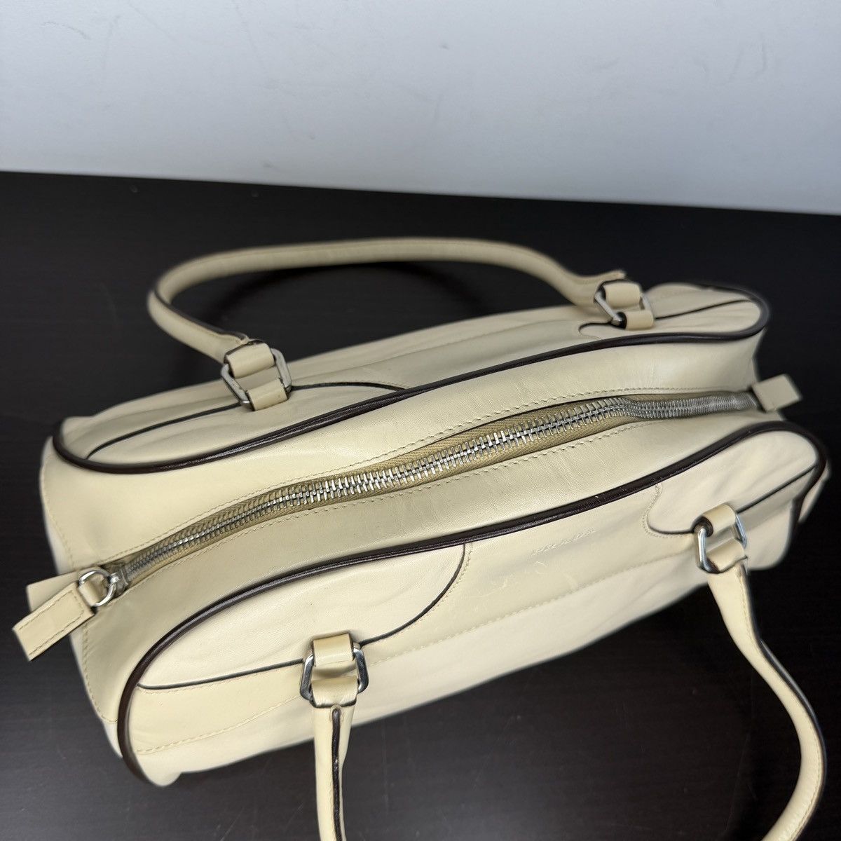 Prada Prada Vintage Leather Bag Beige Size ONE SIZE - 11 Thumbnail