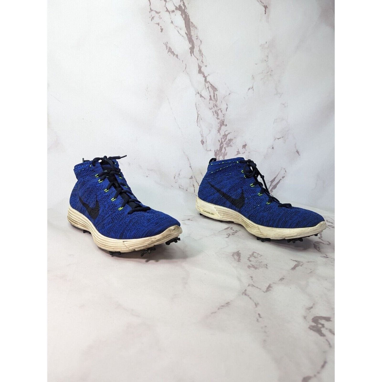 Nike Shoes Mens 13 Lunar Flyknit Chukka Blue Black Mid