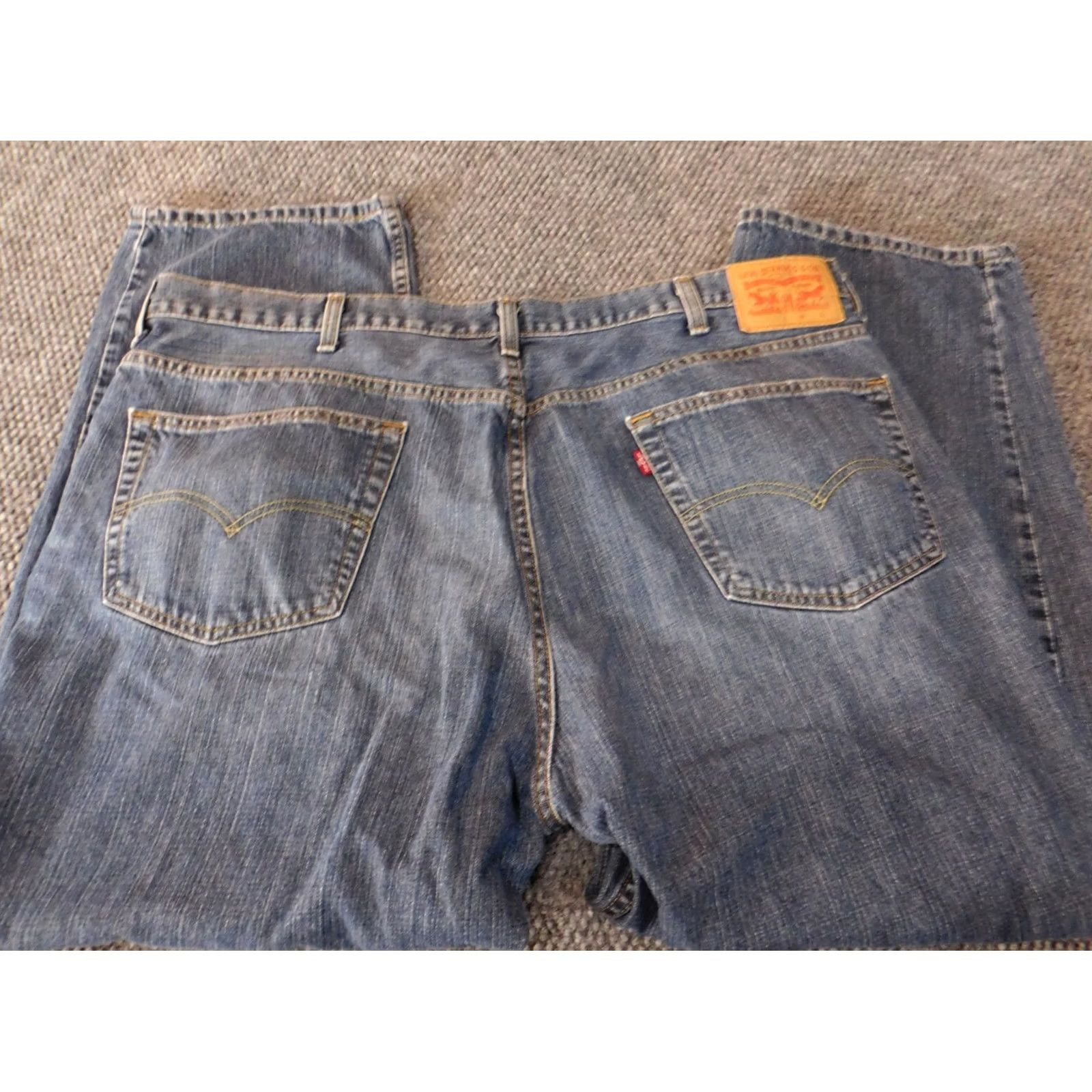 Levi's Levi's Jeans 43x27 Blue Straight Regular Denim Classic Retro Mens Size US 43 - 6 Thumbnail