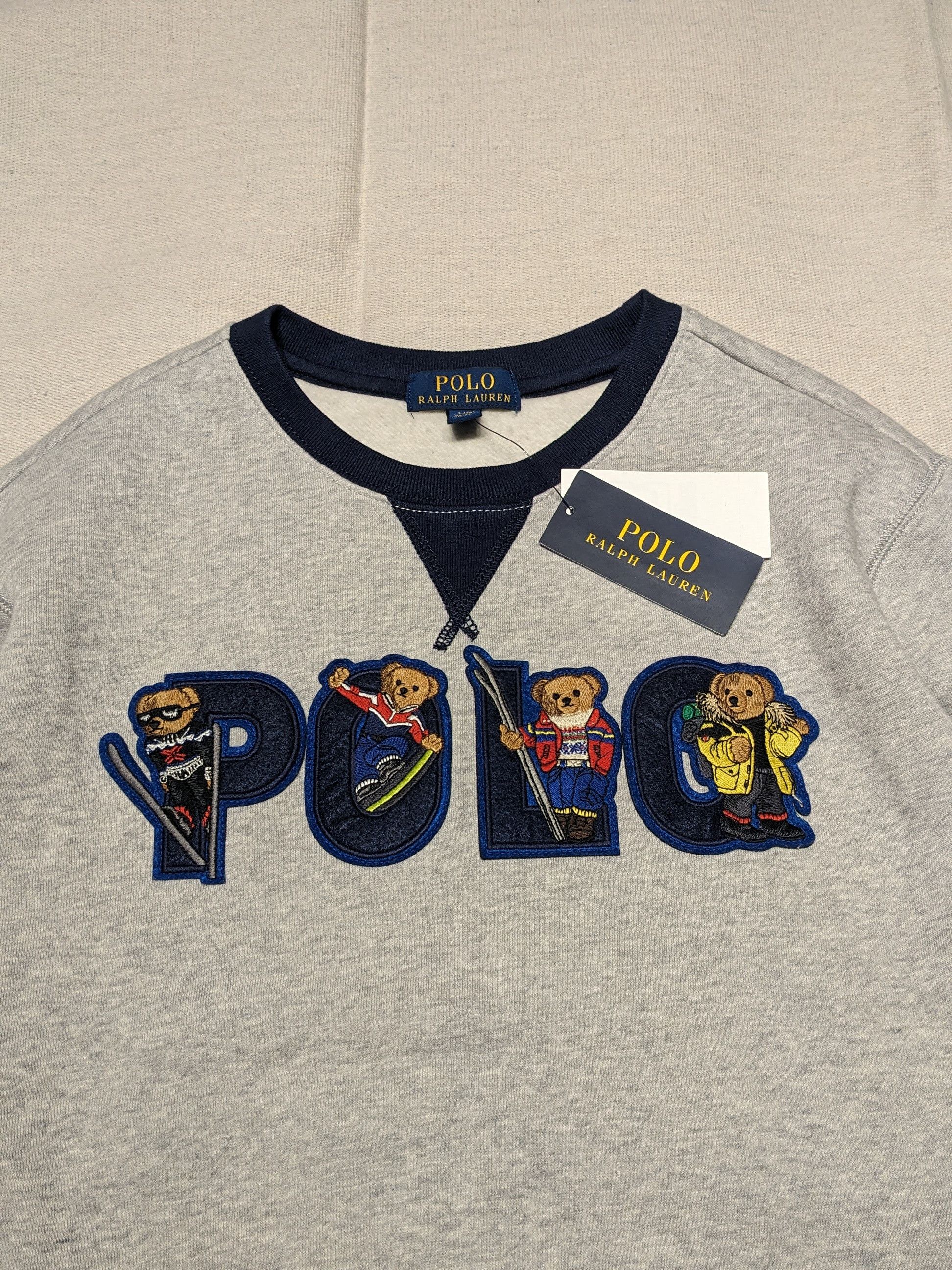 Polo Ralph Lauren Polo Spellout Embroidered Crewneck Sweater boys L men's S Size US S / EU 44-46 / 1 - 3 Thumbnail