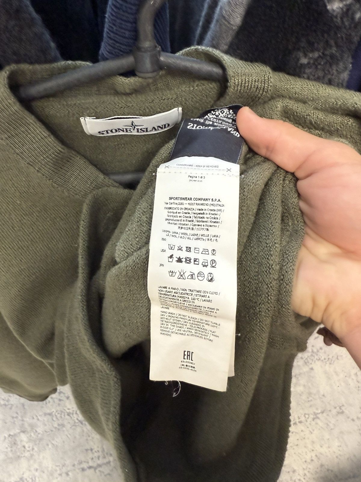 Vintage STONE ISLAND GREEN KNIT SWEATER WITH PATCH LOGO STYLE Size US M / EU 48-50 / 2 - 13 Thumbnail