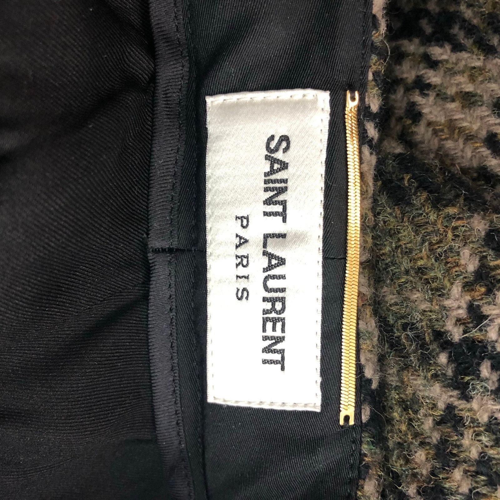Saint Laurent Paris SAINT LAURENT Size 0 Olive Wool Plaid Bermuda Dress Pants Size 25" / US 0 / IT 36 - 3 Thumbnail