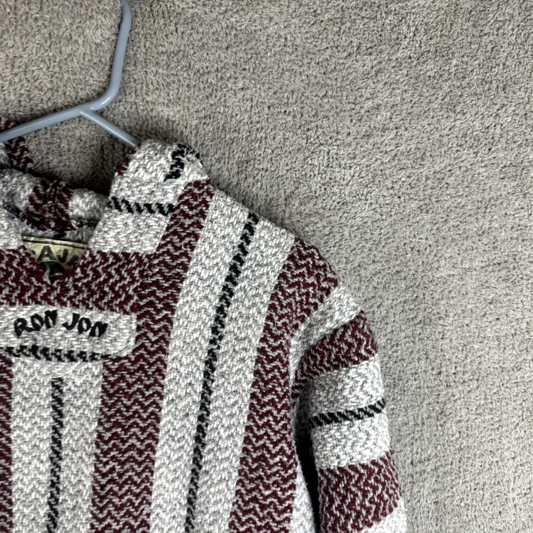 KangaROOS Baja Joe Hoodie Mens M Multicolor Striped Kangaroo Pocket Pullover Knit Hippie Surf Team Logo Embroidered V-Neck Casual Sweatshirt Size US M / EU 48-50 / 2 - 4 Thumbnail