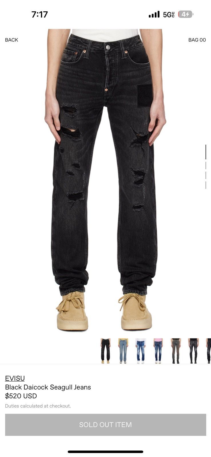 Evisu EVISU Black Daicock Seagull Jeans Size US 32 / EU 48 - 9 Thumbnail
