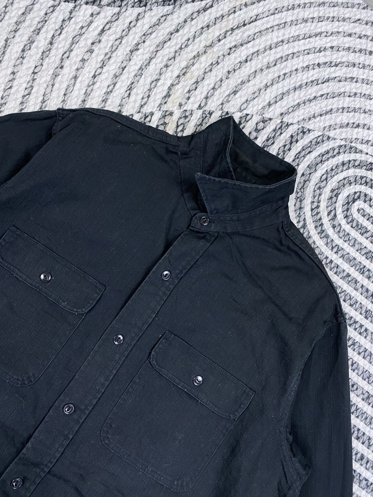 Sugar Cane Vintage Sugar Cane Black Cotton Button Up Shirt Size US L / EU 52-54 / 3 - 7 Thumbnail