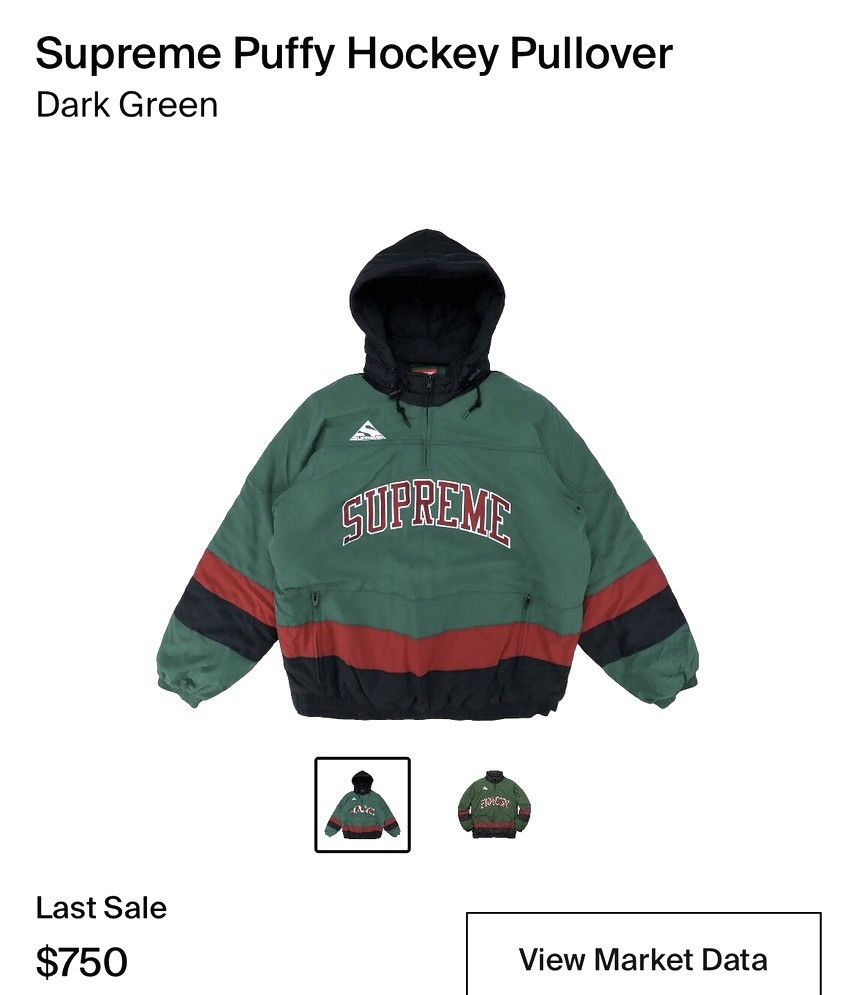 Supreme Puffy Hockey Pullover | Grailed