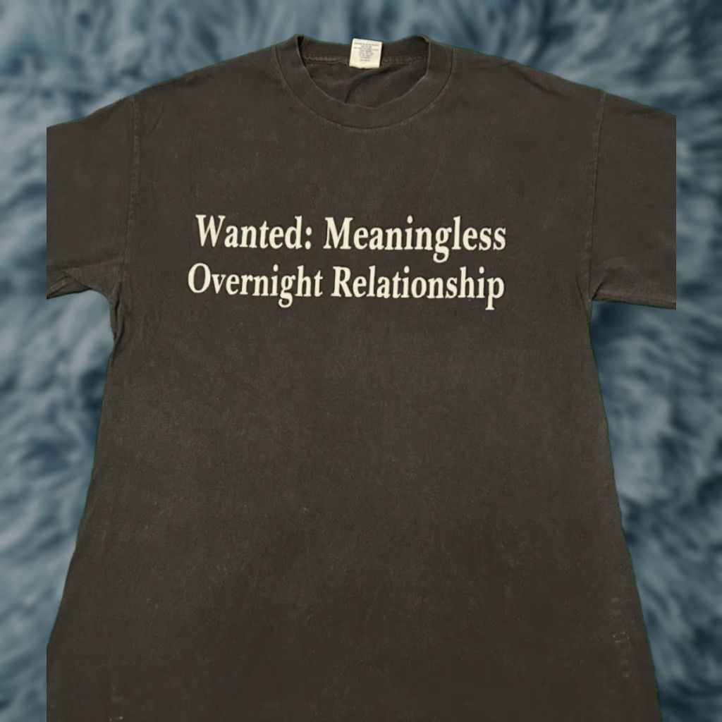 Vintage VINTAGE 90s Meaningless Overnight Relationship Biker Humor VTG Shirt Mens Large Black Short Sleeve T-Shirt Mens Large Humorous Biker 1990s Size US L / EU 52-54 / 3 - 1 Thumbnail
