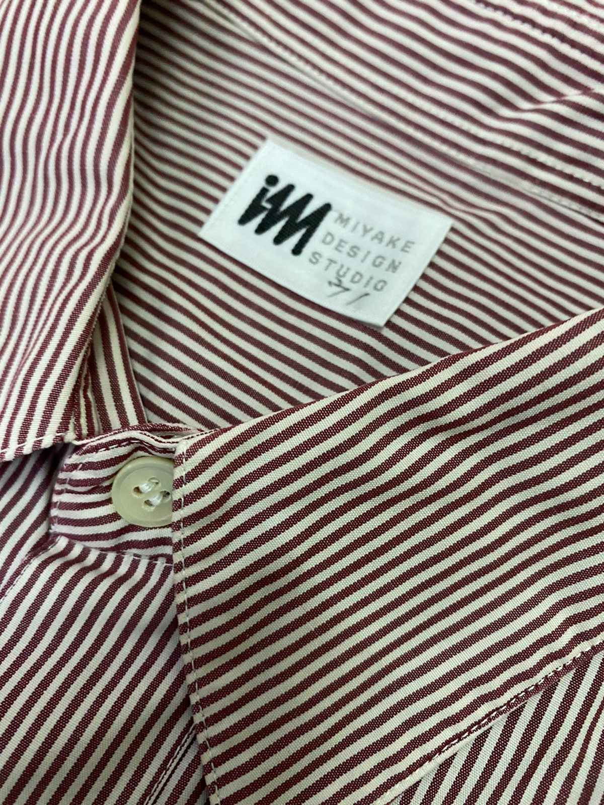 Issey Miyake 💥Vintage Issey Miyake Stripe Button Shirt Size US L / EU 52-54 / 3 - 5 Thumbnail