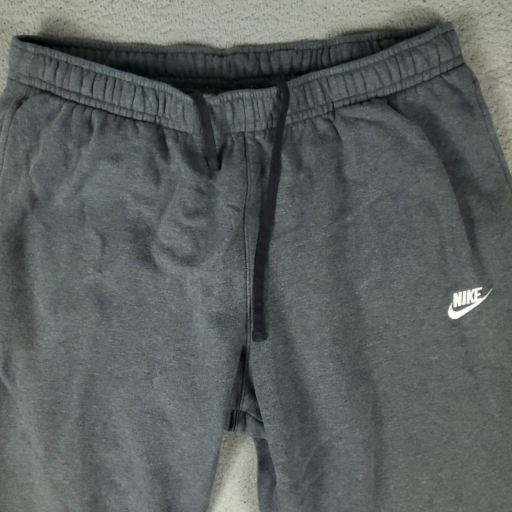 Nike Nike Pants Mens 2XL Gray Fleece Swoosh Joggers Sweatpants Regular Tapered Pockets Size US 39 - 2 Thumbnail