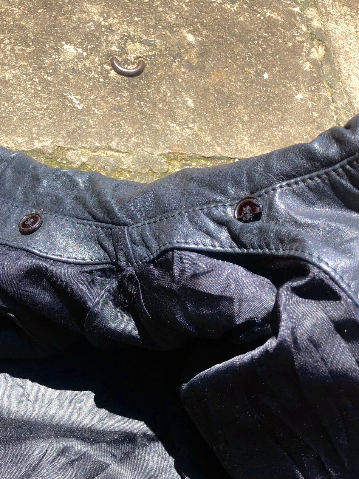Leather 70~80s French Air Force type Leather Jacket Size US L / EU 52-54 / 3 - 13 Thumbnail