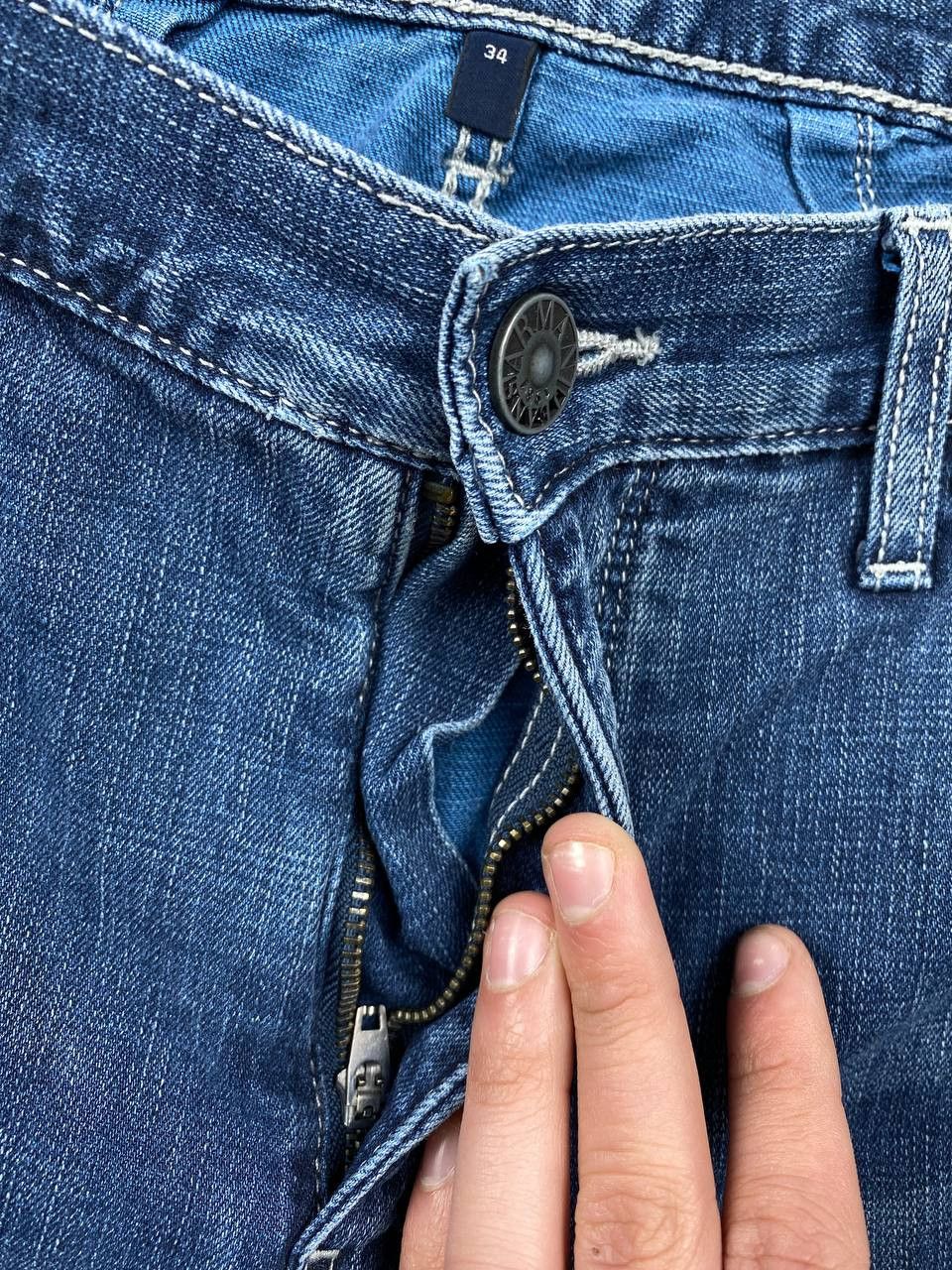 Armani Vintage Armani Big Logo Denim Jeans Men Size 34 Blue Size US 34 / EU 50 - 12 Thumbnail