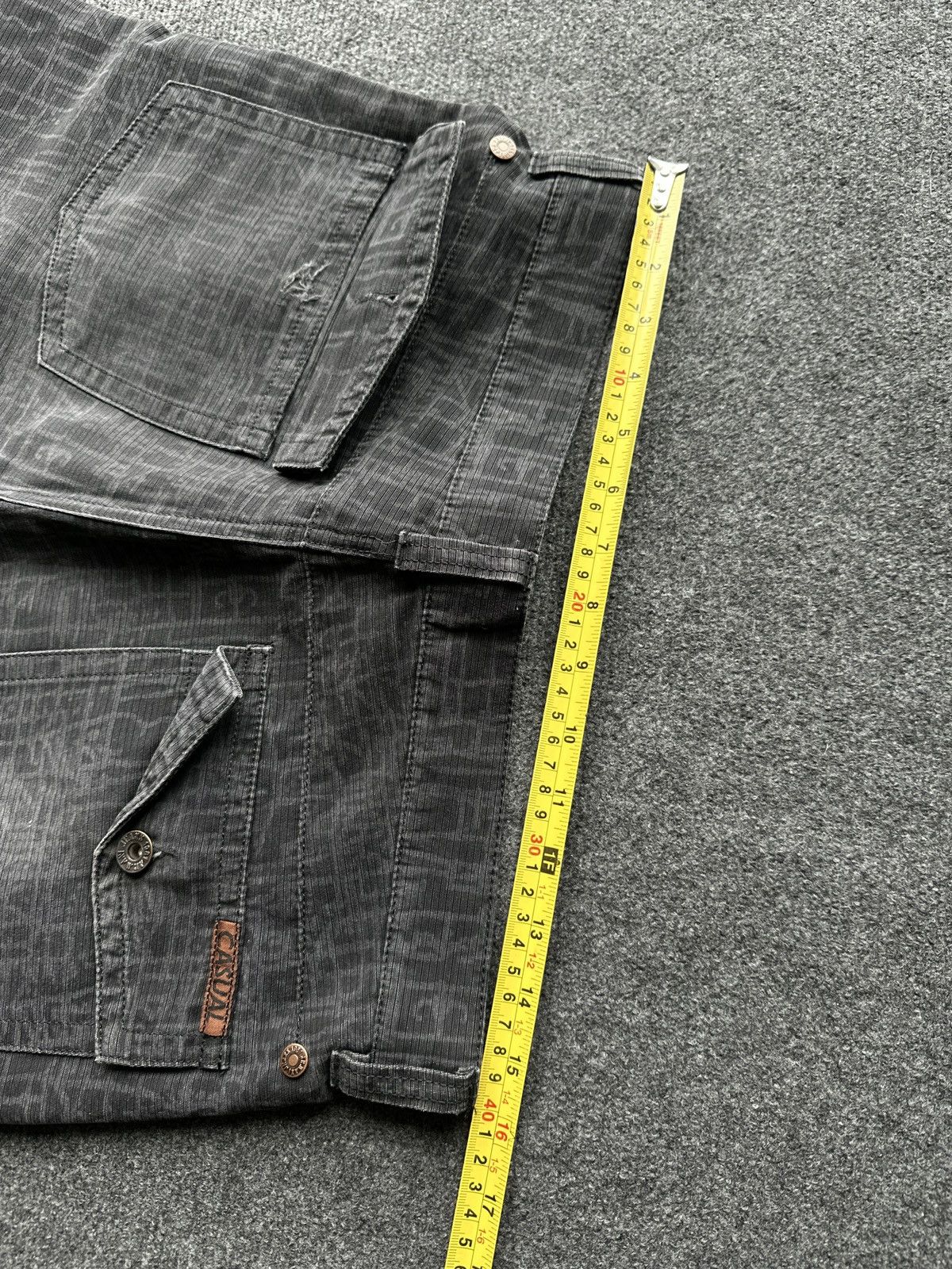 Armani VNTG🚨 ARMANI GRAY MONOGRAM PANTS LUXURY Y2K INDIGO CASUAL Size US 32 / EU 48 - 18 Thumbnail