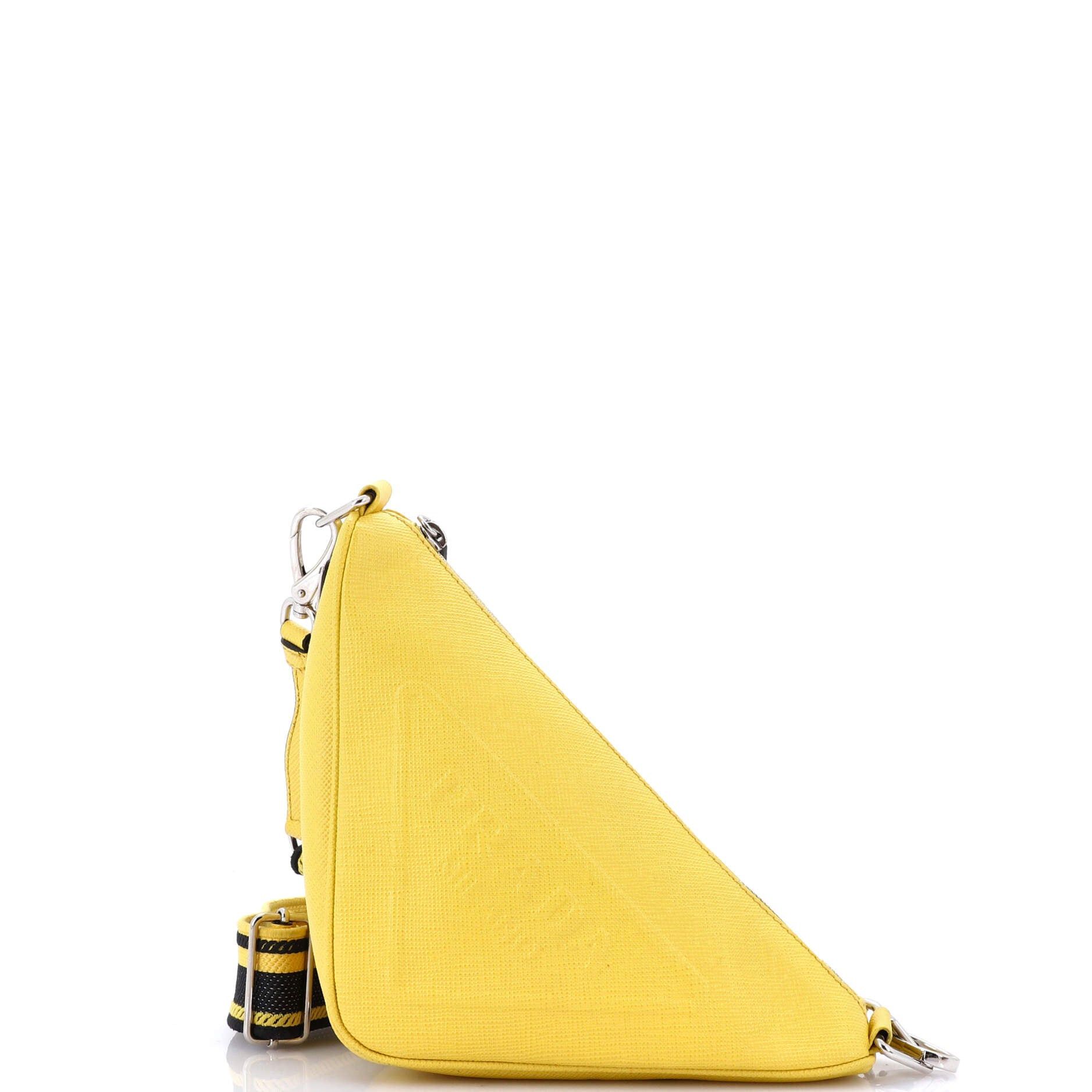 Prada Triangle Logo Zip Crossbody Small Size ONE SIZE - 1 Thumbnail