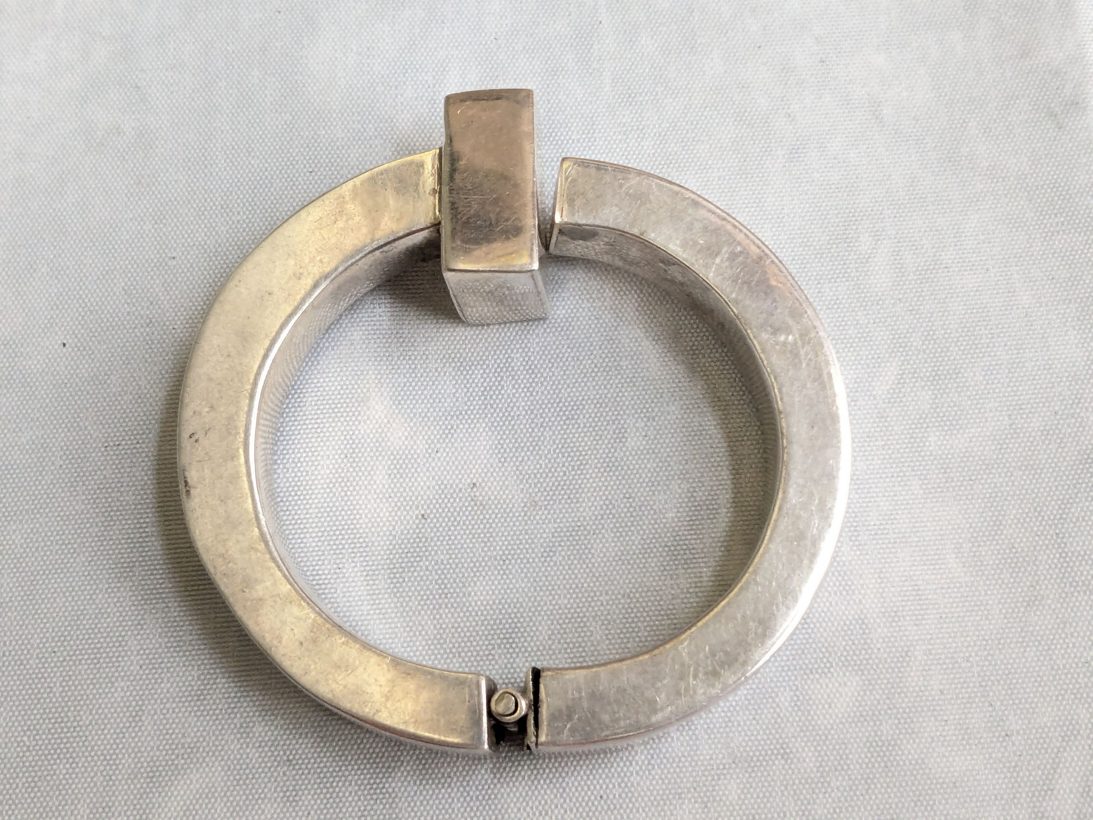 Jewelry Vintage Sterling Silver Bracelet 6.5" Avant Garde Modern Size ONE SIZE - 11 Thumbnail