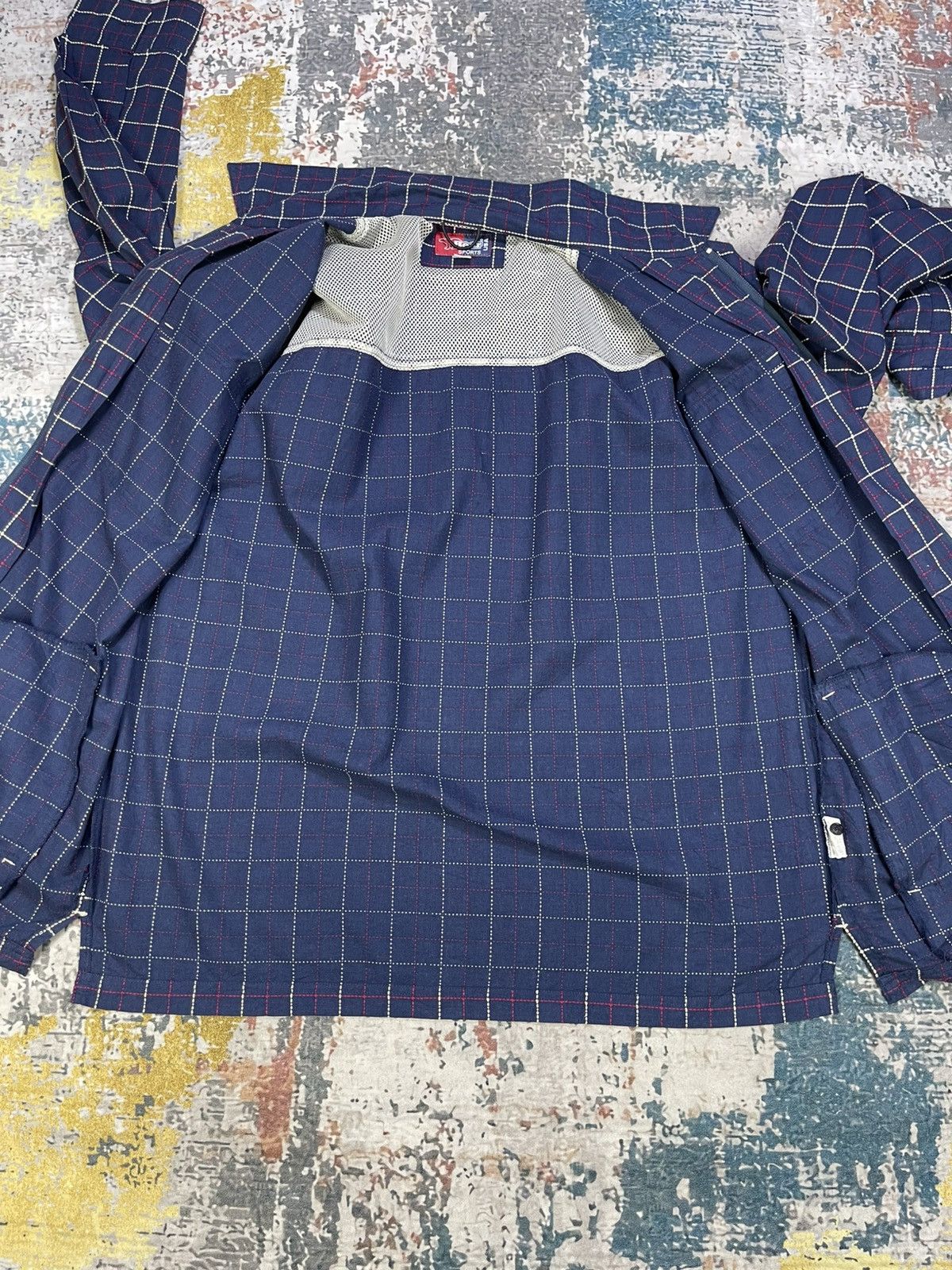 Golden Bear Golden Bear Chain-Detail Double Pocket Checked Zip-Up Shirt Size US L / EU 52-54 / 3 - 7 Thumbnail