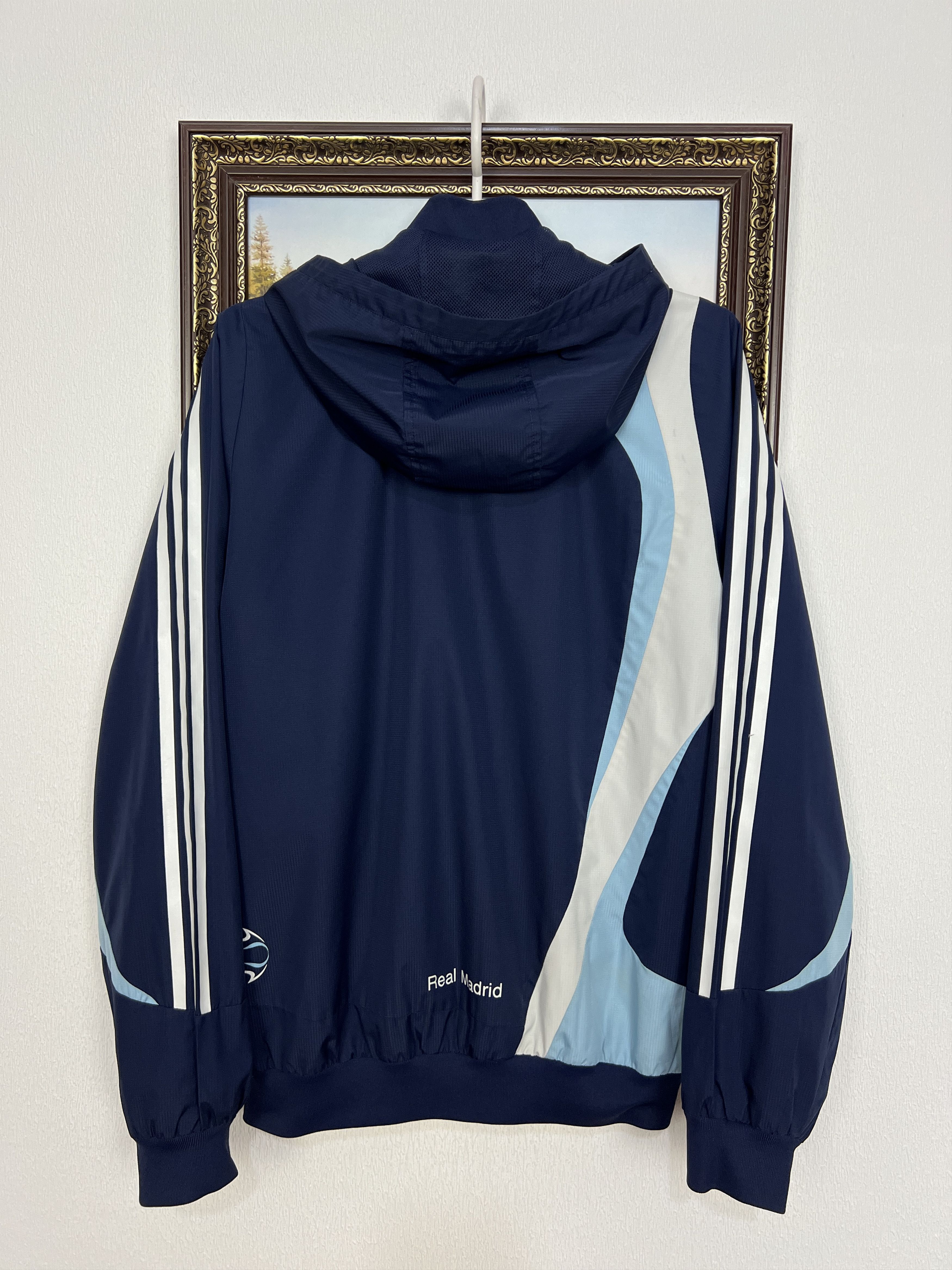 Adidas Vintage Real Madrid Football Jacket Soccer Hooded Track Top Size US M / EU 48-50 / 2 - 9 Thumbnail