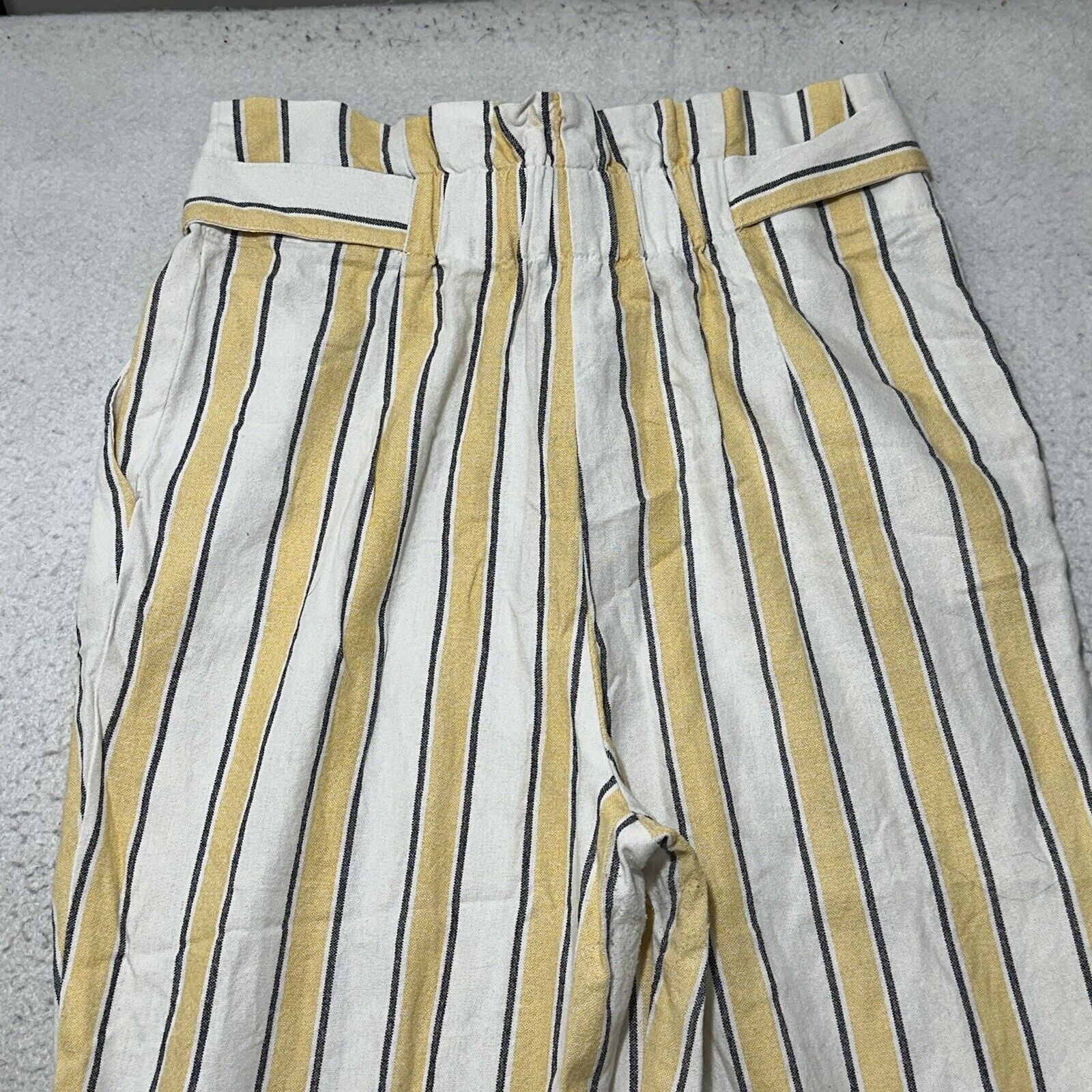Topshop Top Shop 8 Summer Striped Yellow White High Waisted Pants Size 30" / US 8 / IT 44 - 7 Thumbnail