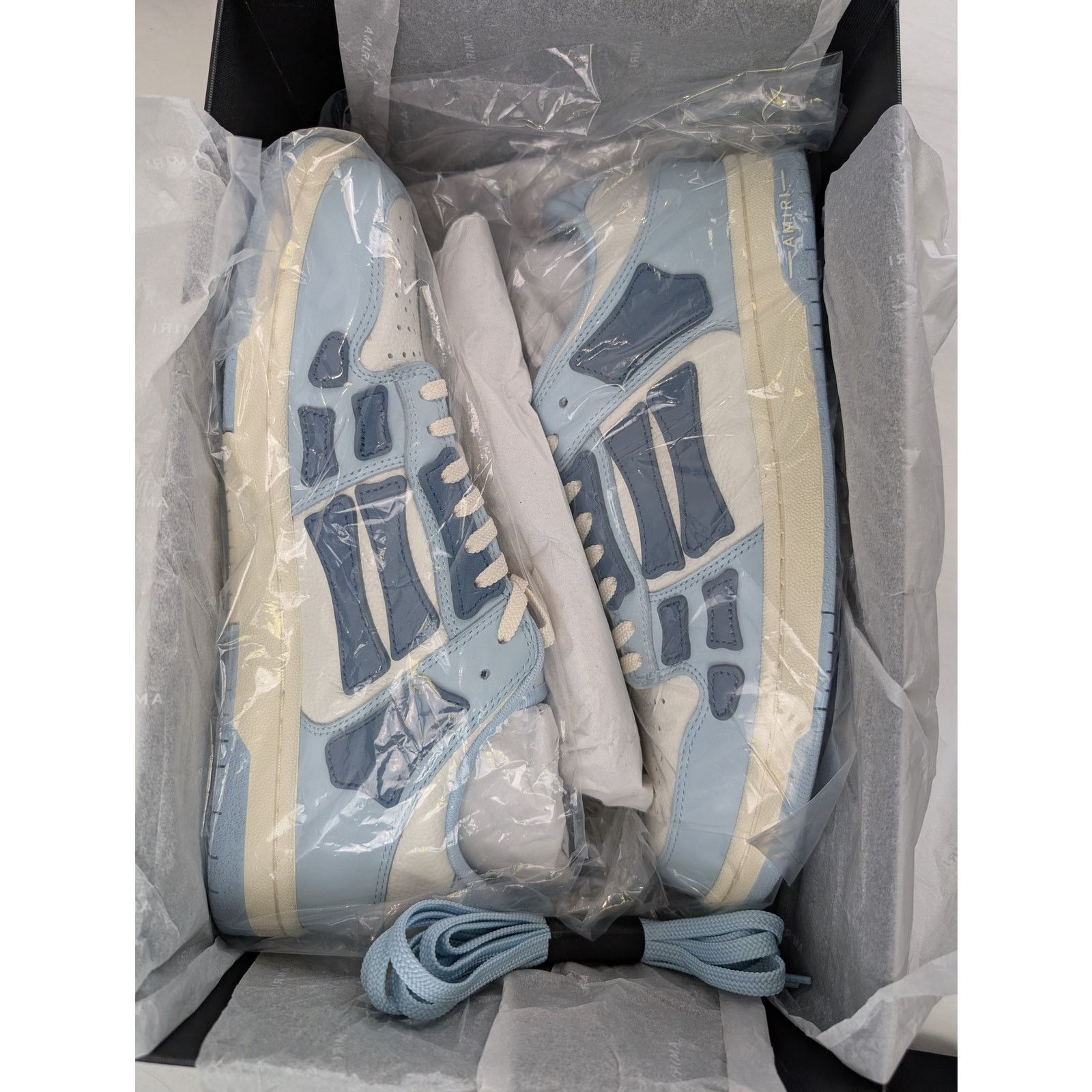 Amiri o1rshd1 Skel Top Low / Skeleton Low Top Sneakers Baby Blue Size US 12 / EU 45 - 18 Thumbnail