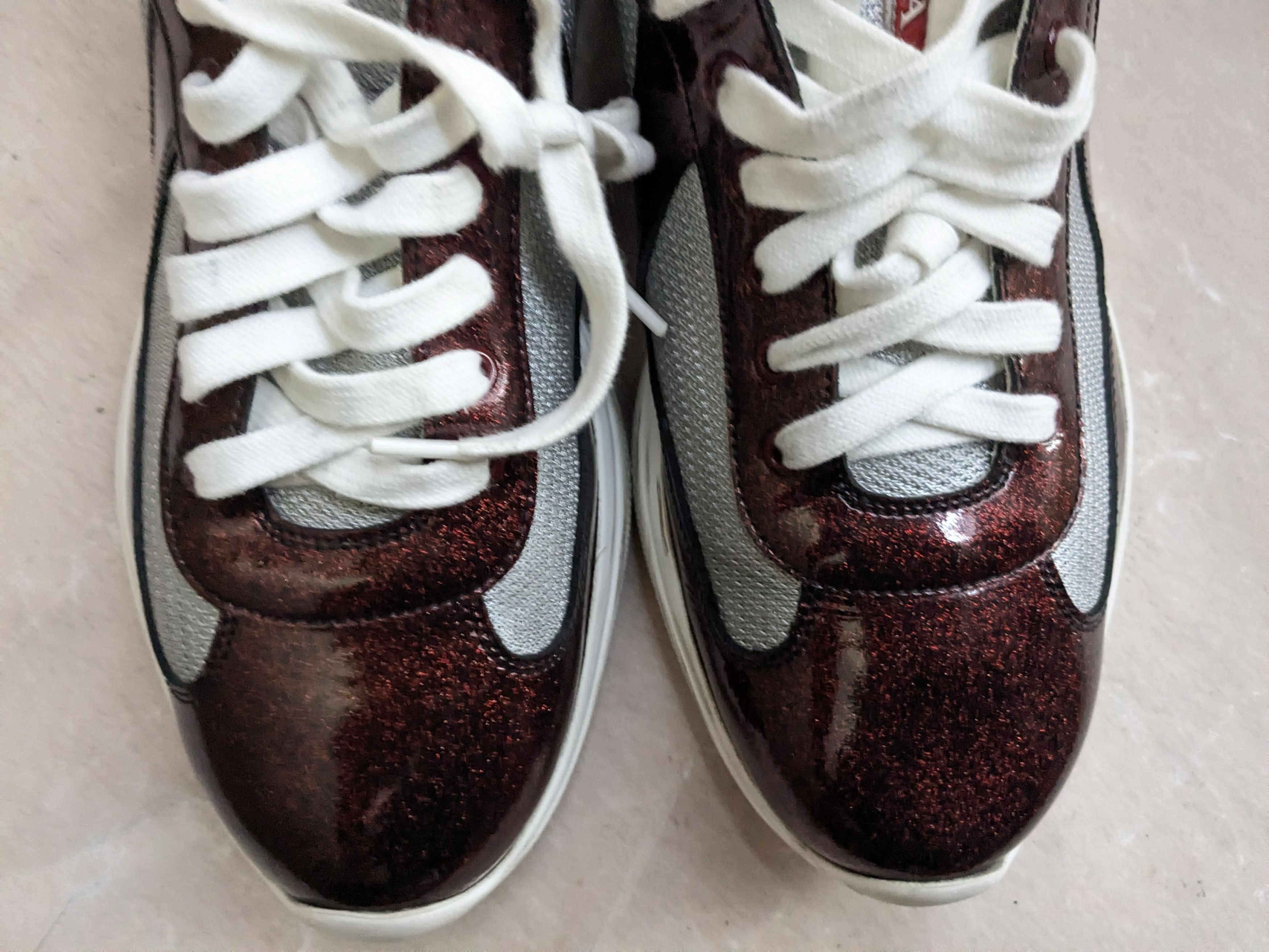 Prada Prada America's Cup Sneakers 11.5 Glitter Red Size US 11.5 / EU 44-45 - 7 Thumbnail
