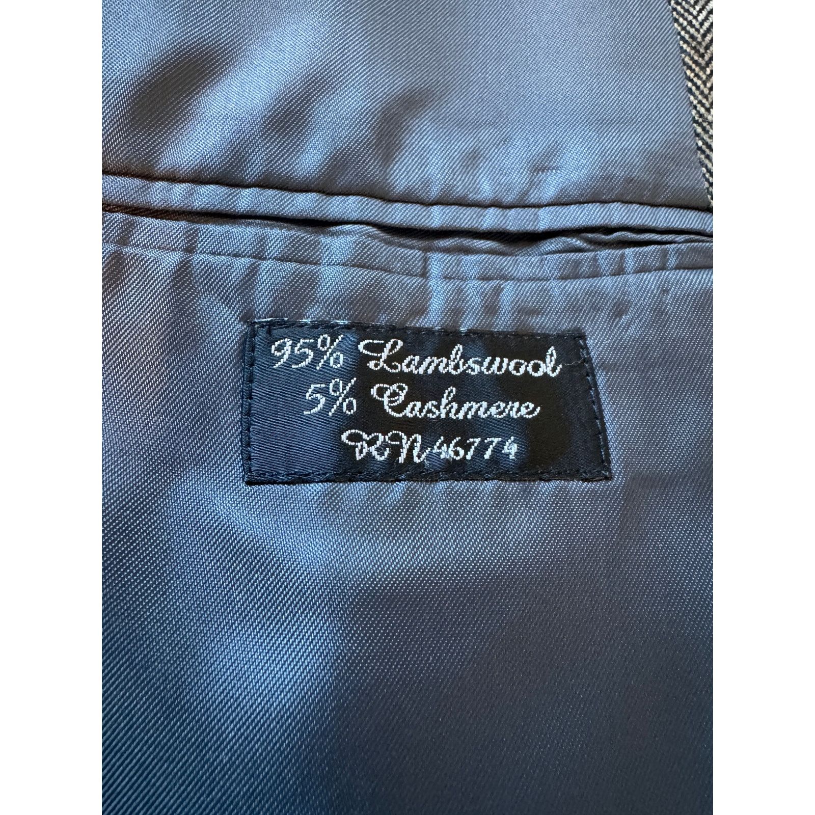 Zylos George Machado Zylos Gold Lambswool Cashmere Herringbone Blazer Poet 46R Size 46R - 9 Thumbnail