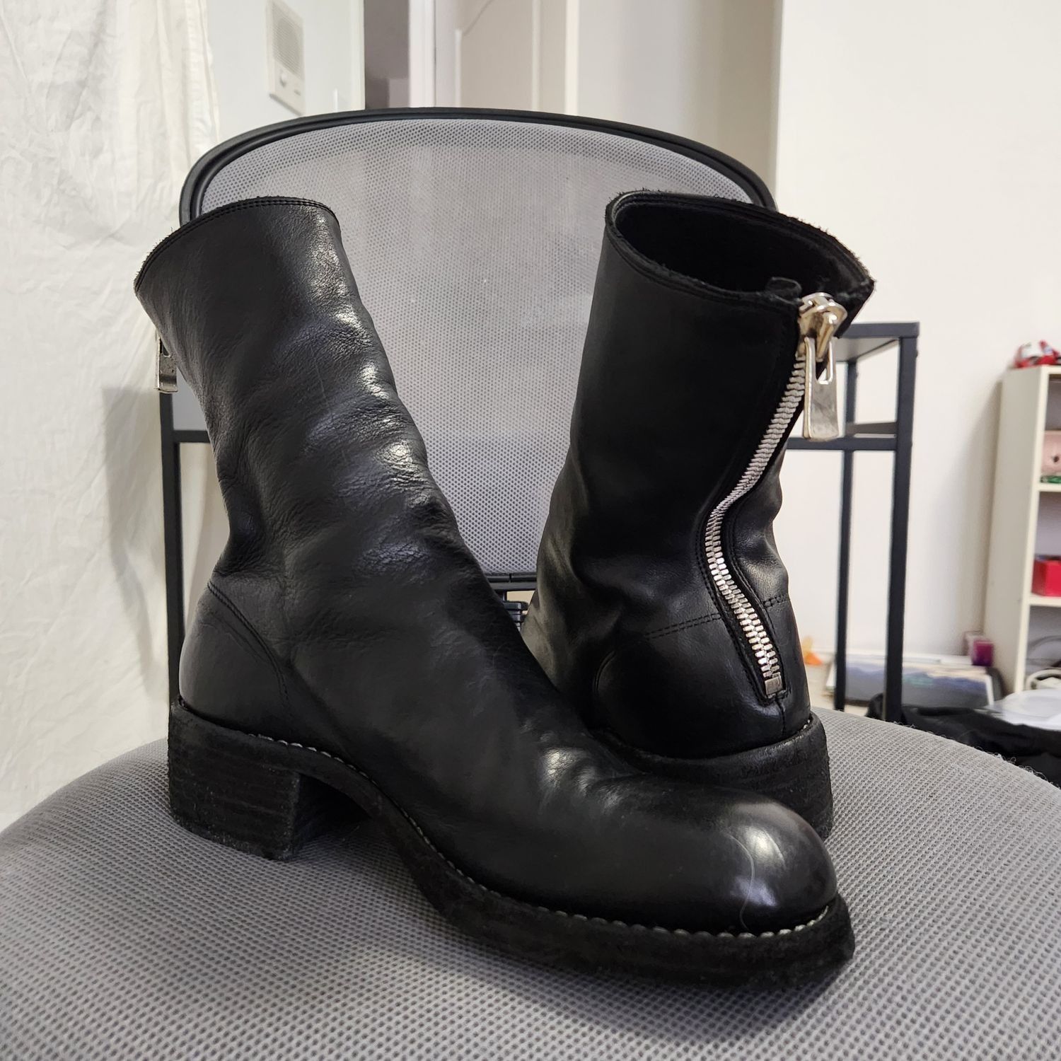 GUIDI leather ピアス GUIDI VG05_RSL Back-zip heels | Elixirgallery
