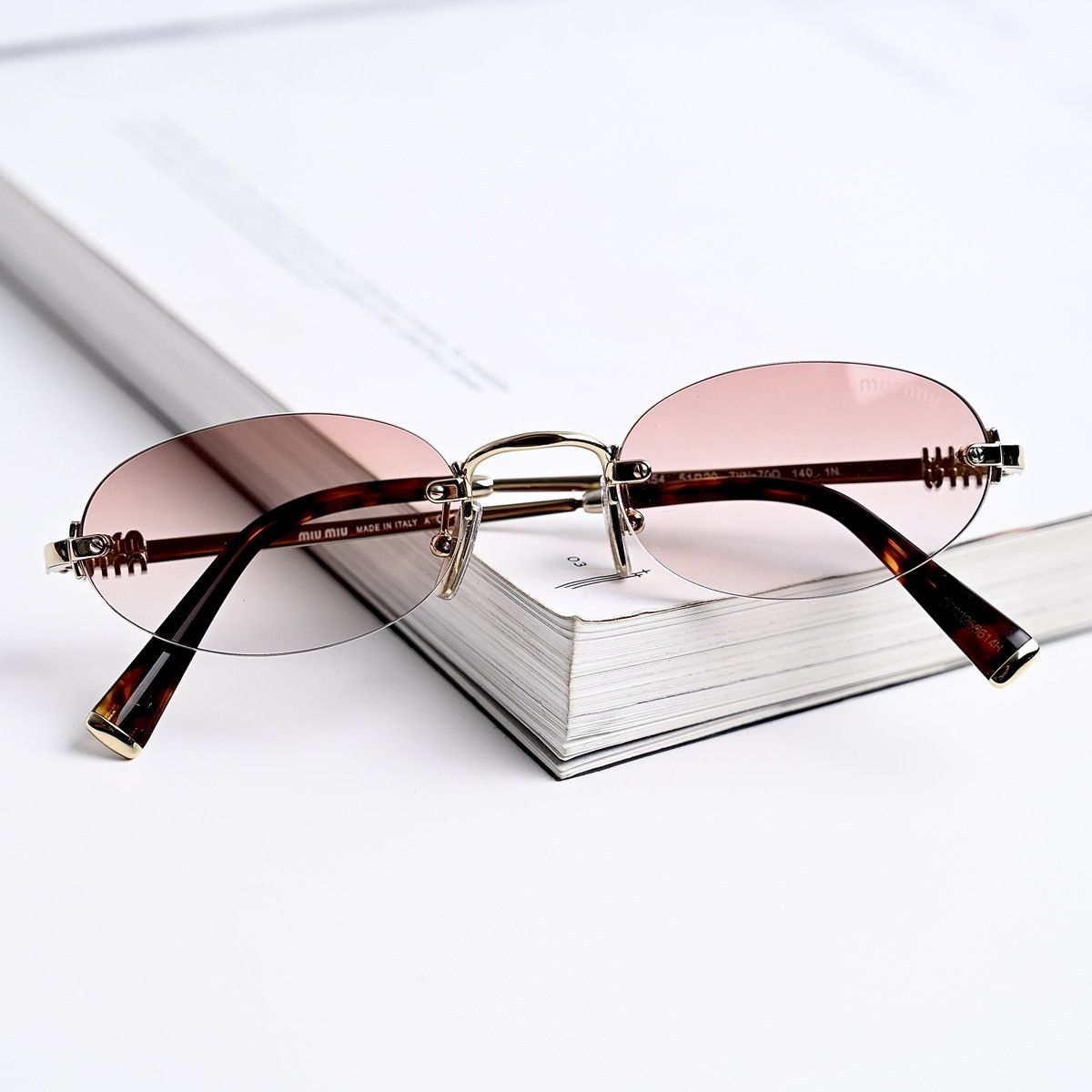 Miu Miu MIU MIU 0MU A54S ZVN70O SUNGLASSES Size ONE SIZE - 7 Thumbnail