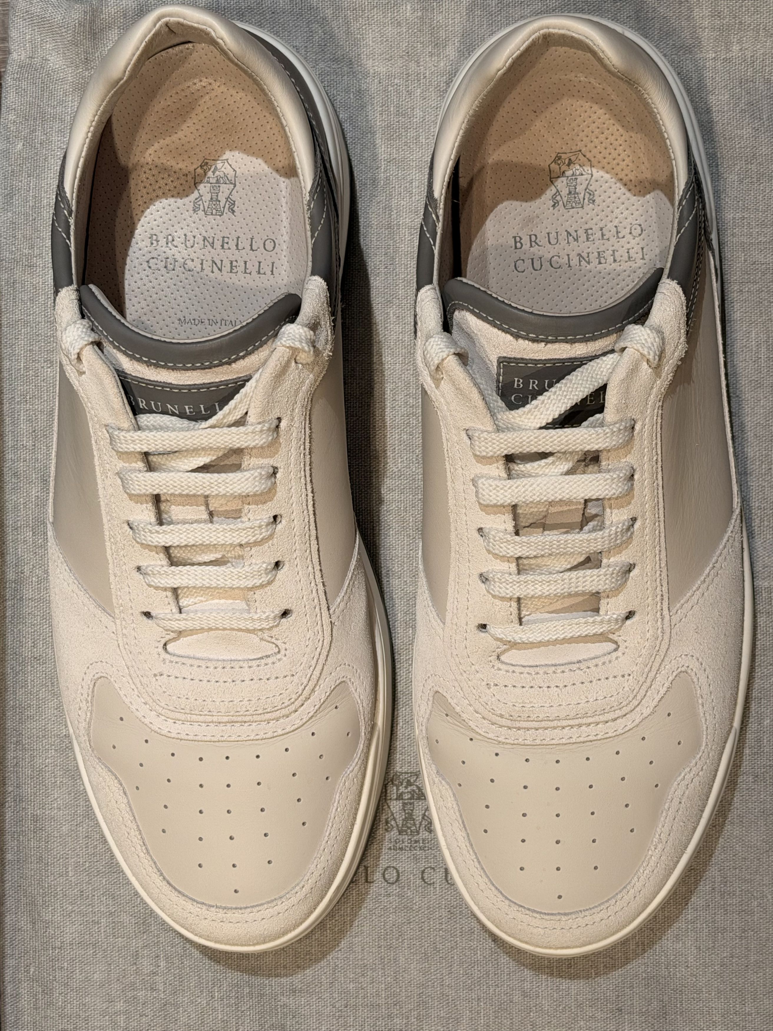 Brunello Cucinelli Brunello Cucinelli Leather Sneakers (Suede Accents) Size US 10 / EU 43 - 2 Thumbnail