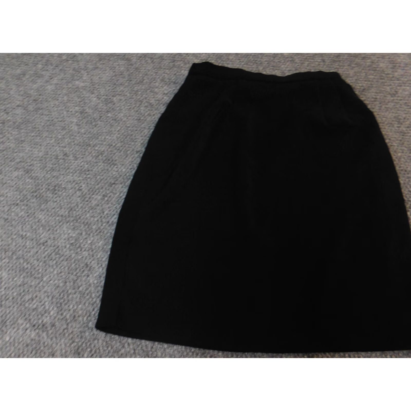 Vintage Positive Attitude Skirt Women's Regular Size 10P Black Knit Stretch A-Line Knee Length Zipper Casual Modern 2020s Size 32" / US 10 / IT 46 - 4 Thumbnail