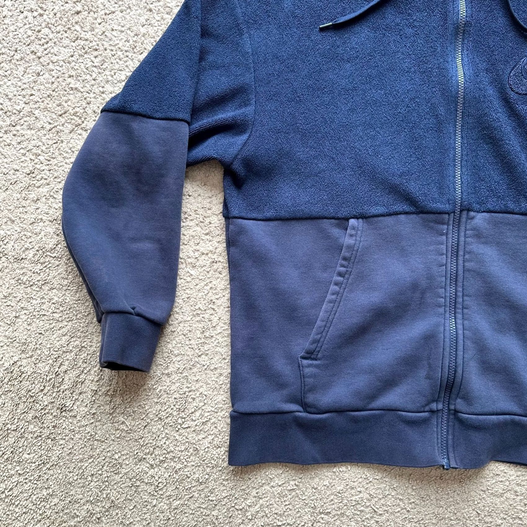 Nike Nike Hoodie Mens Large Full Zip Fleece Sweatshirt Blue Pockets Stain Size US L / EU 52-54 / 3 - 6 Thumbnail
