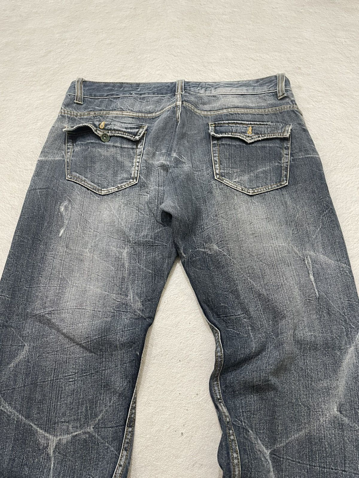 Japanese Brand 2000s Blow Flare Denim Heavy Fade Bootcut Jeans If6was9 LGB Size US 26 / EU 42 - 8 Thumbnail