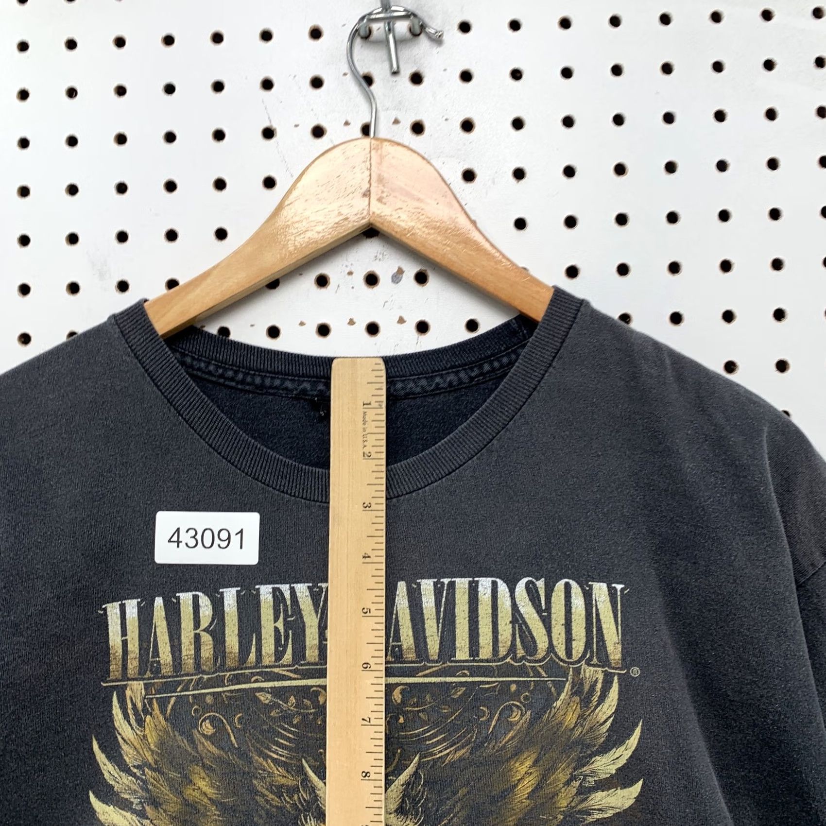 Harley Davidson VINTAGE Harley-Davidson Shirt Mens Large Black Eagle High Desert Idaho USA Size US L / EU 52-54 / 3 - 4 Thumbnail