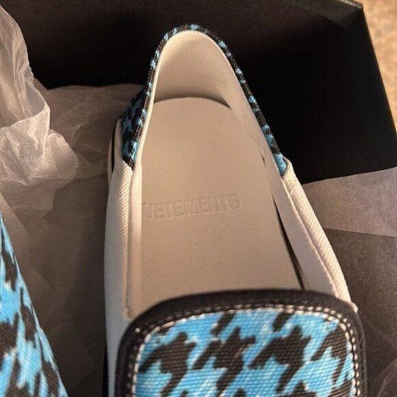 Vetements Vetements Baboush Slip On Sneakers Blue houndstooth canvas Size US 8 / IT 38 - 8 Thumbnail