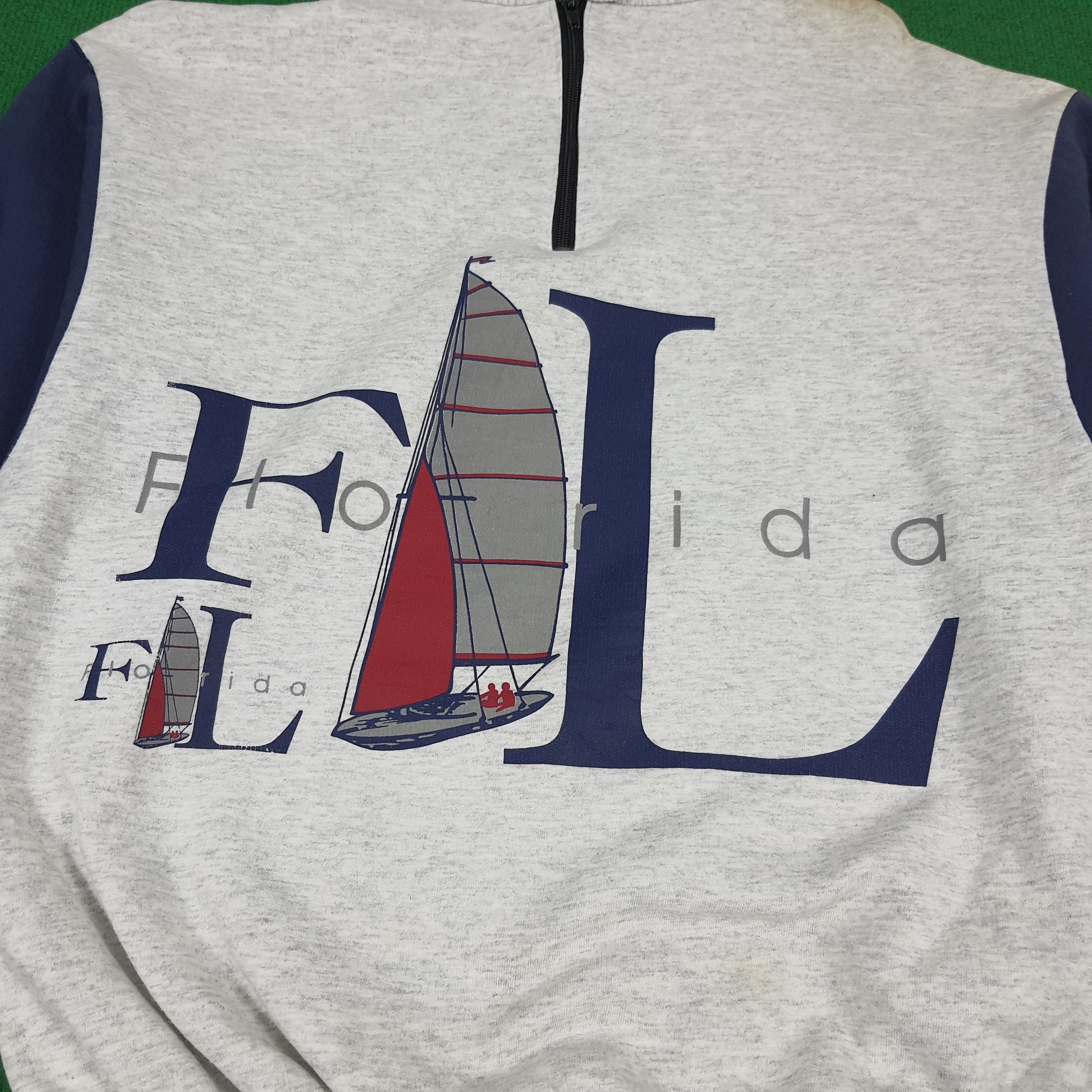 Other Vintage Star on the Beach FLORIDA Halfzipper Sweatshirts Size US L / EU 52-54 / 3 - 2 Thumbnail