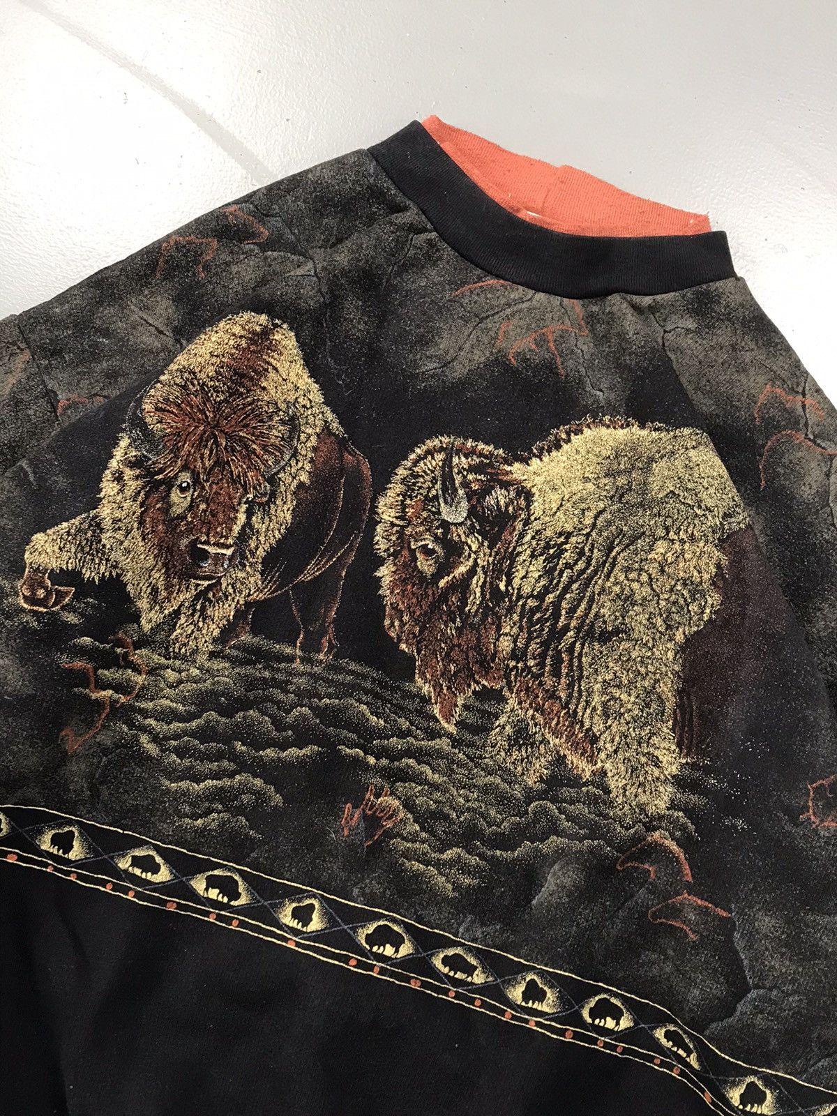 Designer × Vintage Vintage Auisans AOP ox print sweater shirt Size US M / EU 48-50 / 2 - 4 Thumbnail