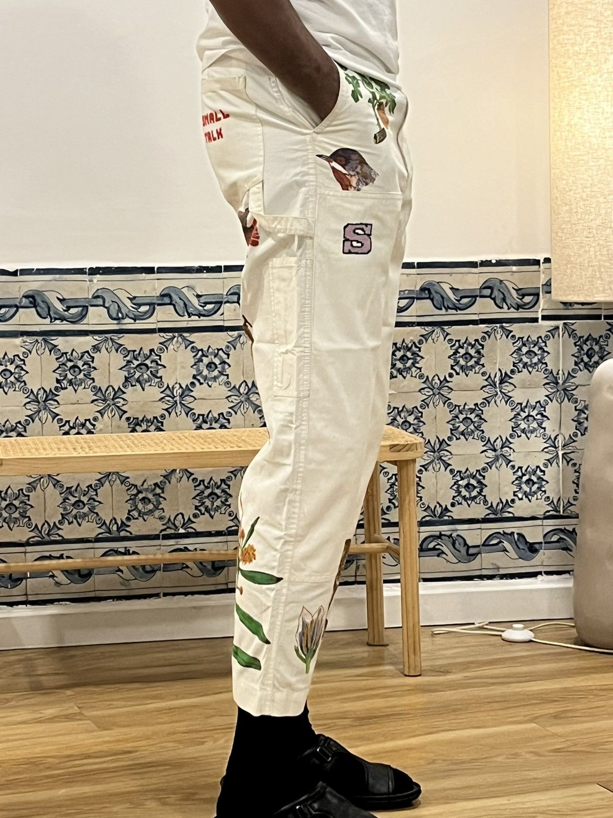 Japanese Brand Small Talk White Nature Workwear Pants Size US 31 - 5 Thumbnail