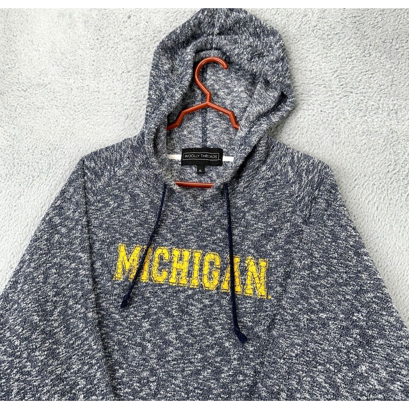 Vintage VINTAGE? No. University Of Michigan Hoodie Men XL Grey Knit Woolly Threads Sweatshirt University Size US XL / EU 56 / 4 - 7 Thumbnail