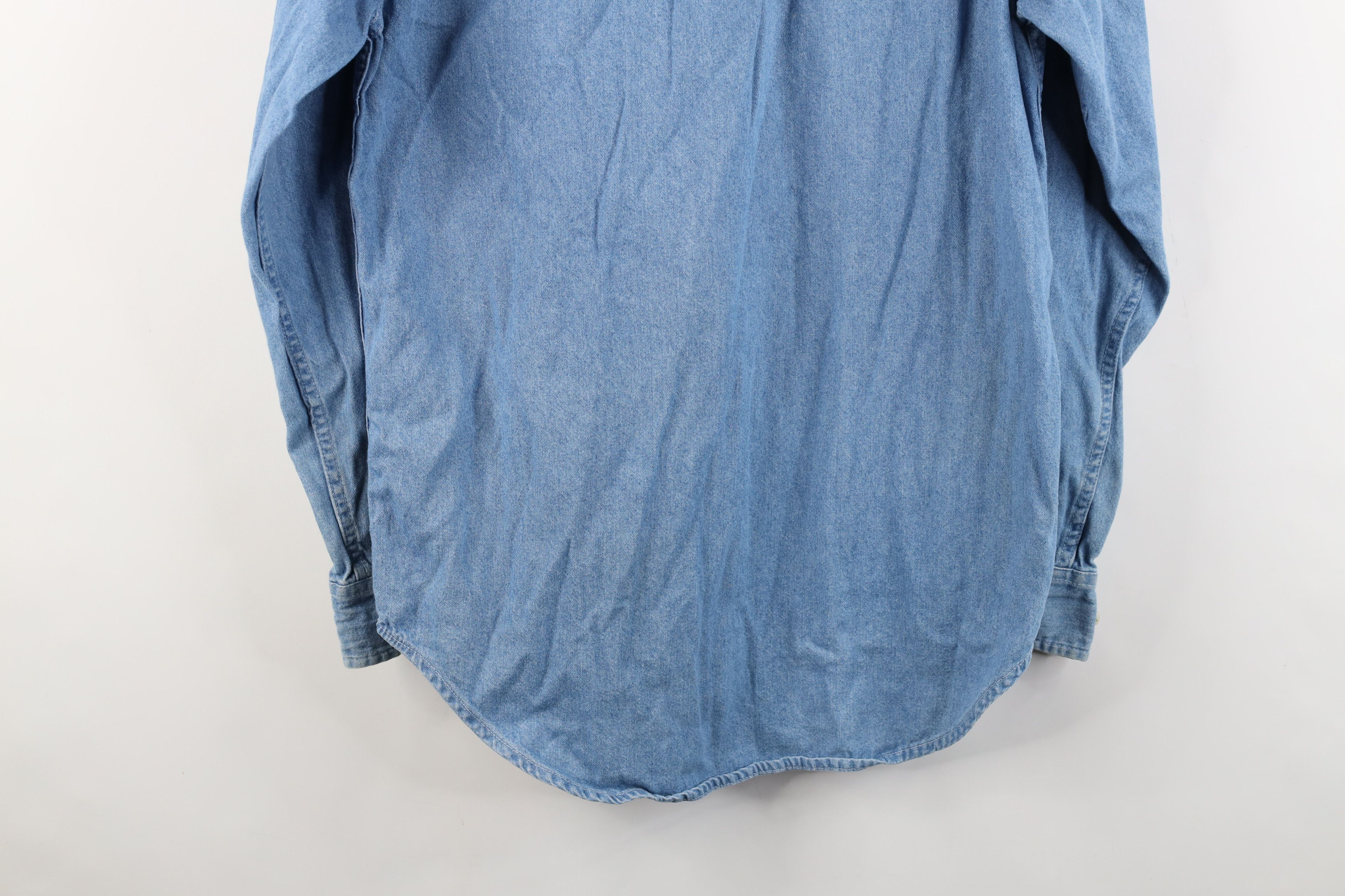 Vintage Vintage 90s Planet Hollywood Beach Denim Button Down Shirt Size US S / EU 44-46 / 1 - 13 Thumbnail