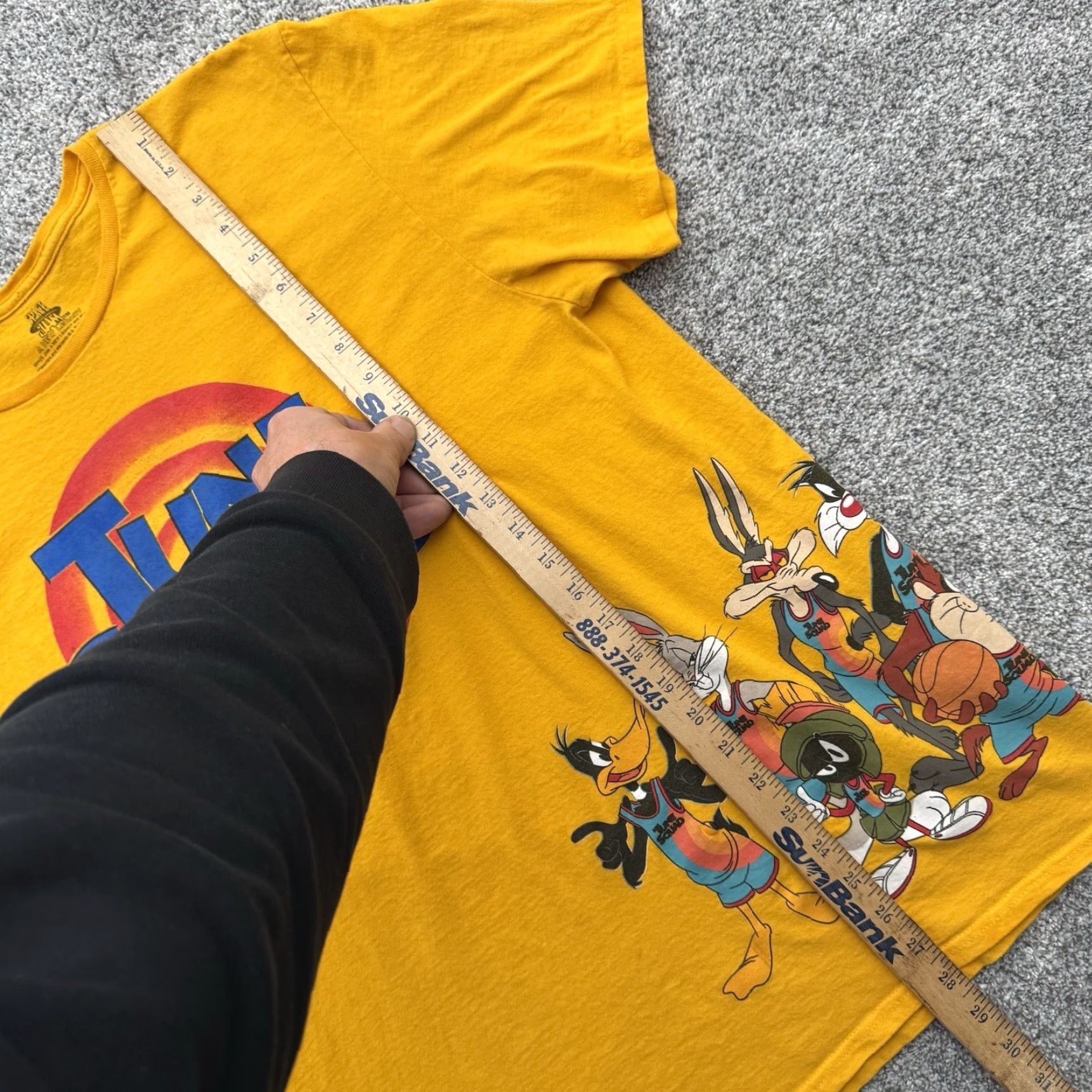 Vintage Space Jam Tune Squad T-shirt Adult XL New Legacy Bugs Bunny Taz Yellow Cartoon Movie Space Mens Short Sleeve Shirt 90s? Size US XL / EU 56 / 4 - 2 Thumbnail