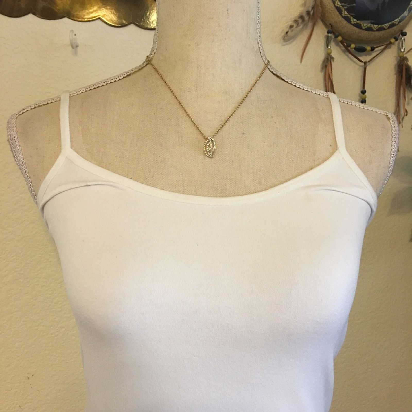 Jewelry Clear rhinestone covered pendant on rolo chain Size ONE SIZE - 3 Thumbnail