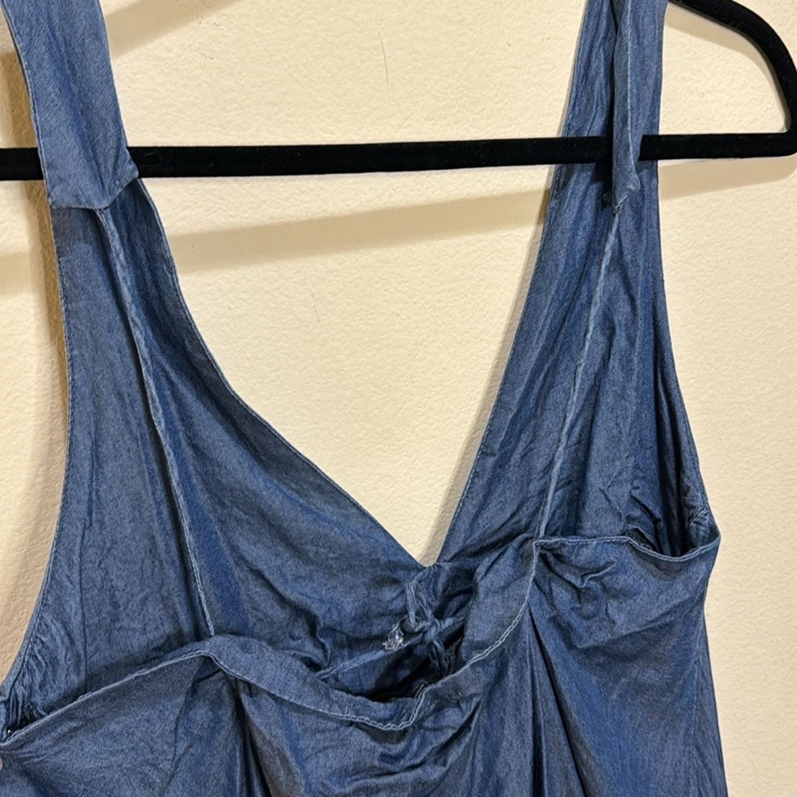 Zara Zara Trf Chambray Midi Maxi Dress Snap Button Side Size M Size M / US 6-8 / IT 42-44 - 7 Thumbnail