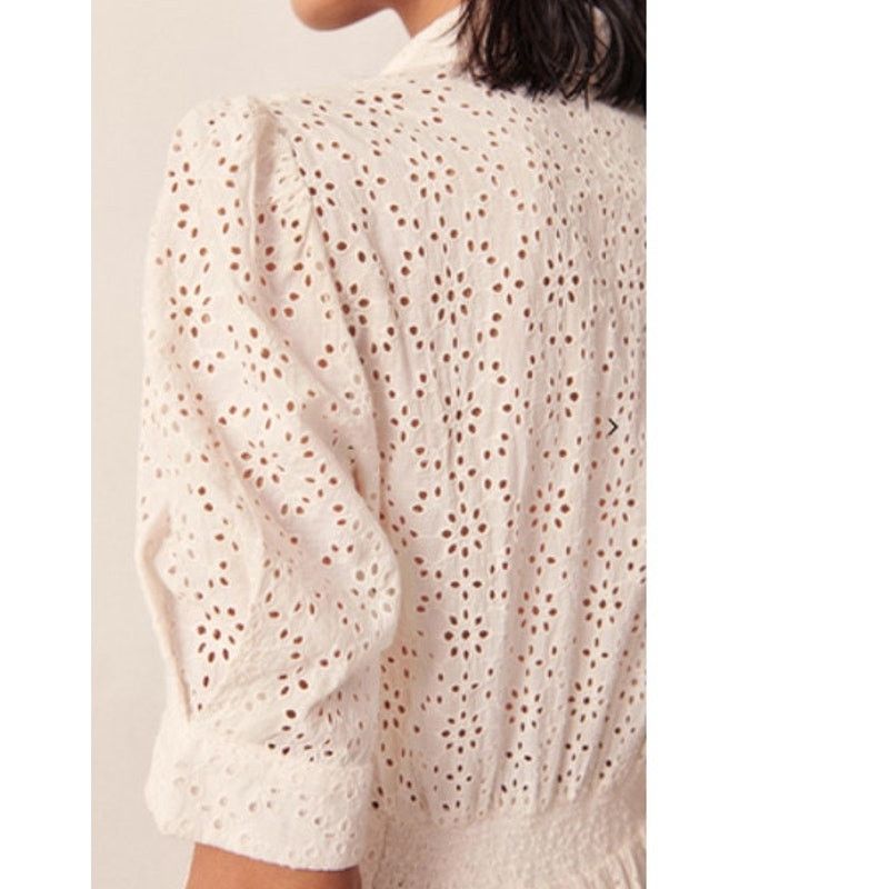 ba&sh BA&SH Selya Eyelet Shirt Dress M Size M / US 6-8 / IT 42-44 - 3 Thumbnail