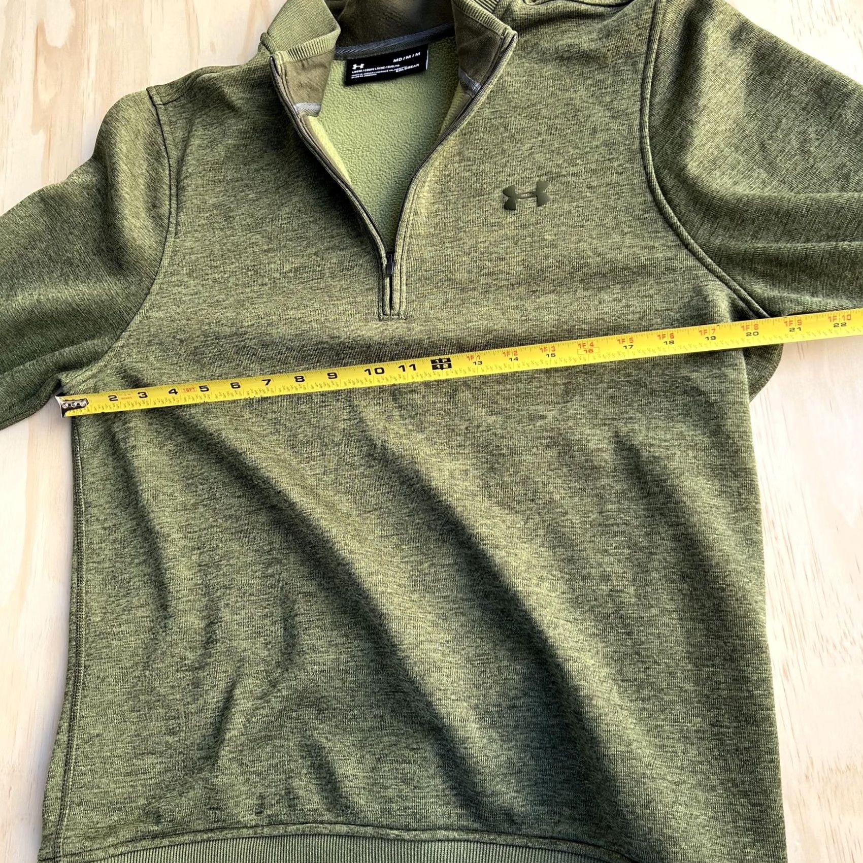 Under Armour Under Armour Sweatshirt Mens Medium Green ColdGear 1/4 Zip Fleece Pullover Size US M / EU 48-50 / 2 - 5 Thumbnail