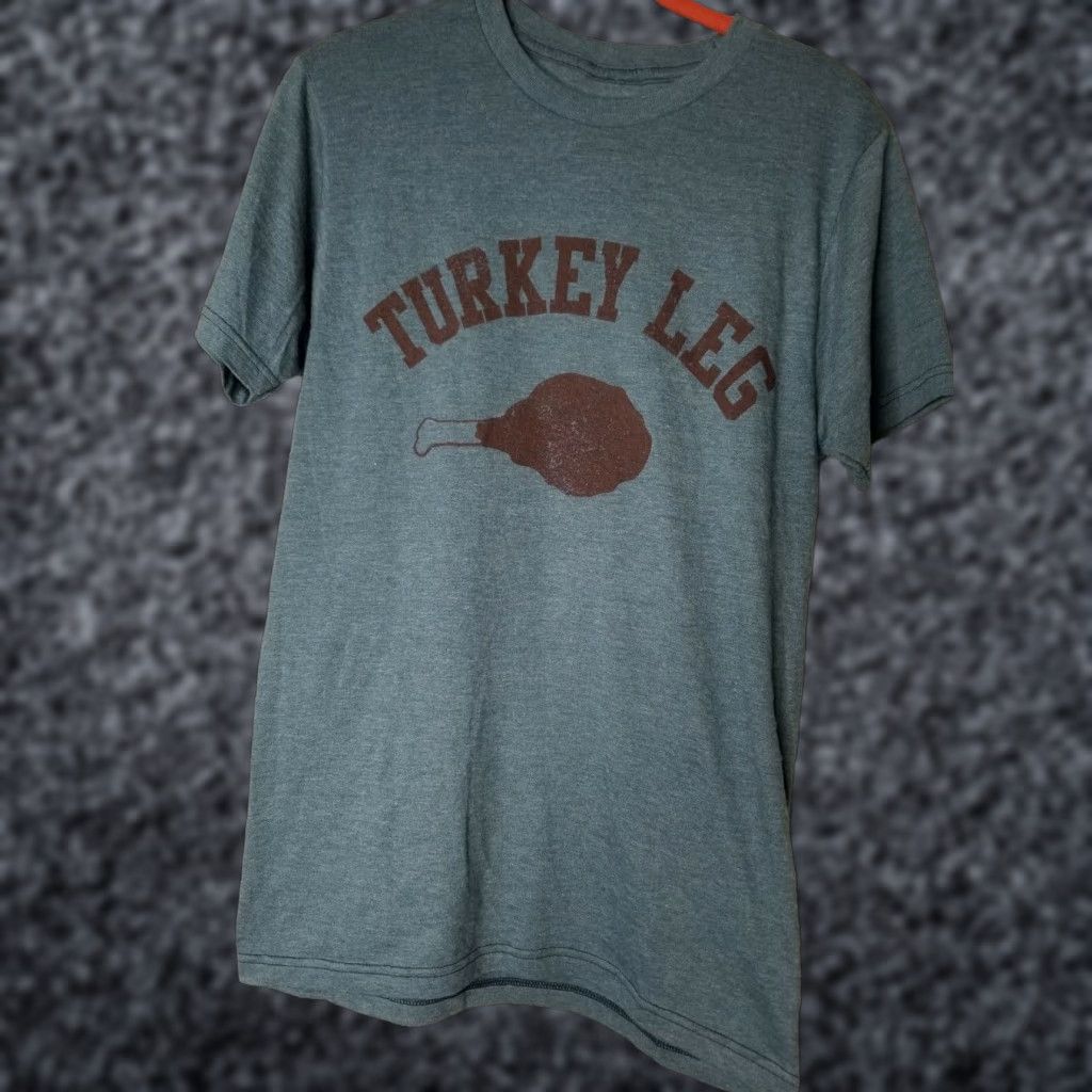 Disney Mens S T Shirt Disney World Park Turkey Leg Blue Gray Disney Disney World Theme Graphic Tee Short Sleeve Crew Neck All Seasons Regular Mens XS? Size US S / EU 44-46 / 1 - 1 Thumbnail