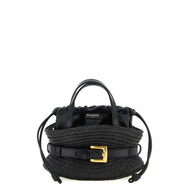Balmain BALMAIN Shuffle Mini Black Leather Top Handle Bag New & Auth Size ONE SIZE - 1 Thumbnail