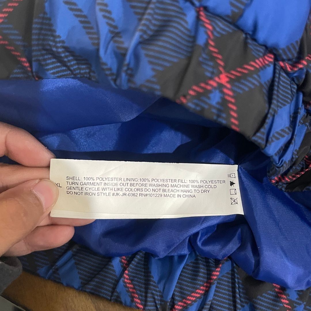 Other Ashley Outerwear Juniors Blue Plaid Puffer Jacket Size XL Size XL / US 12-14 / IT 48-50 - 6 Thumbnail