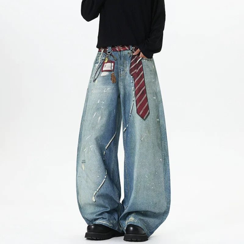 Jean Tie Printing Jeans Size US 33 - 1 Thumbnail