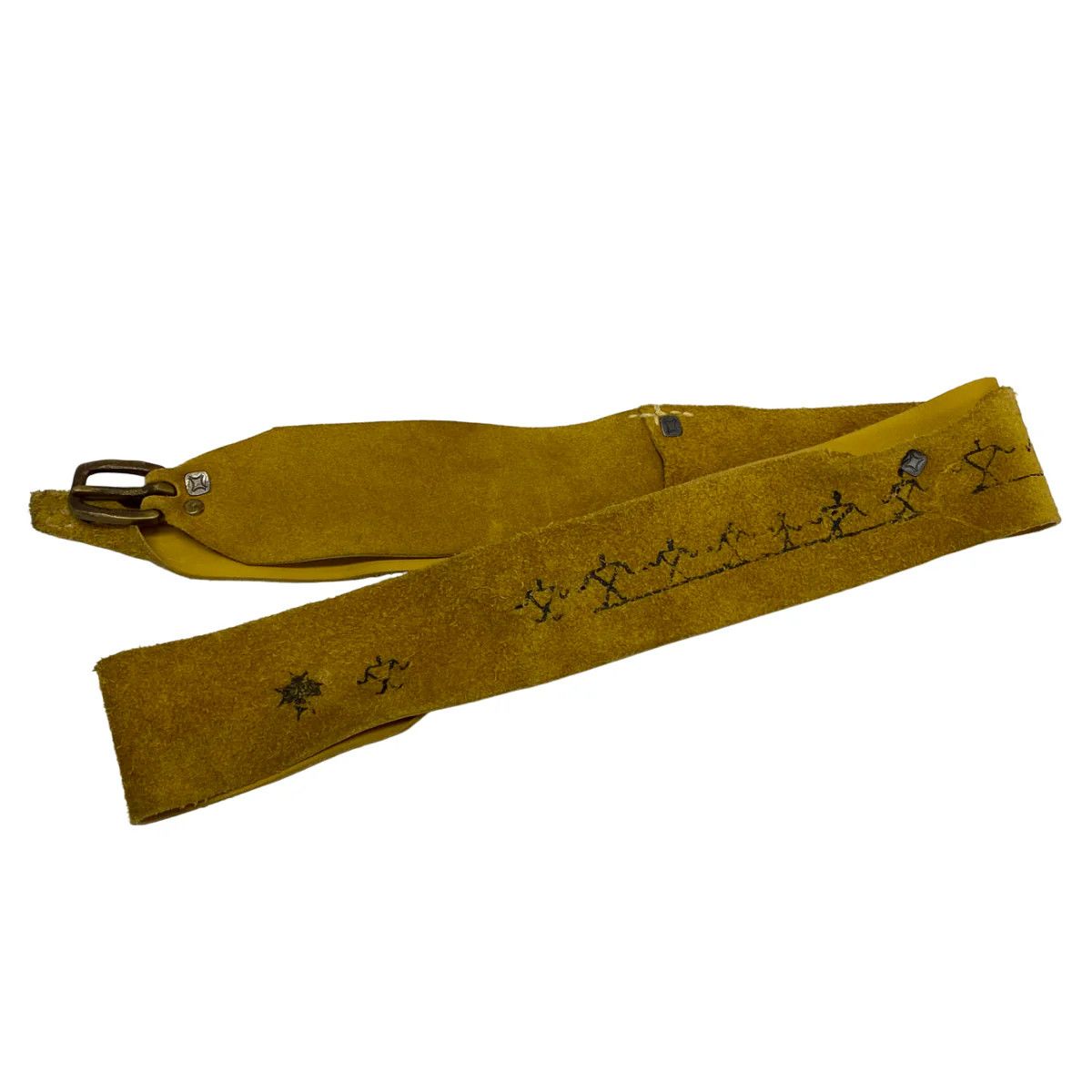 Kapital KAPITAL made by ef Suede Leather Belt Yellow Size ONE SIZE - 2 Thumbnail