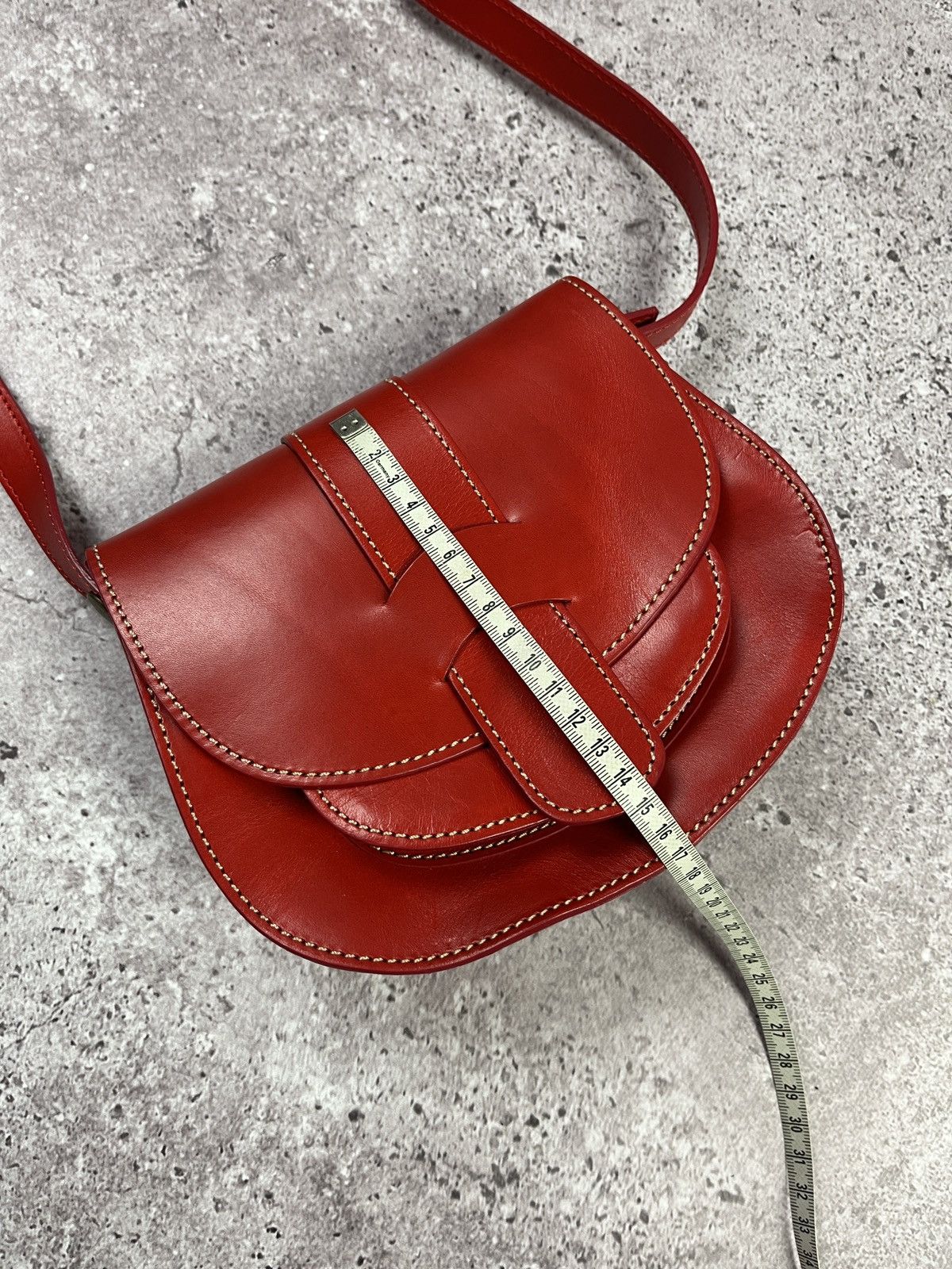 Other Penelope Chilvers Red Leather Mini Saddle Crossbody Bag Size ONE SIZE - 14 Thumbnail